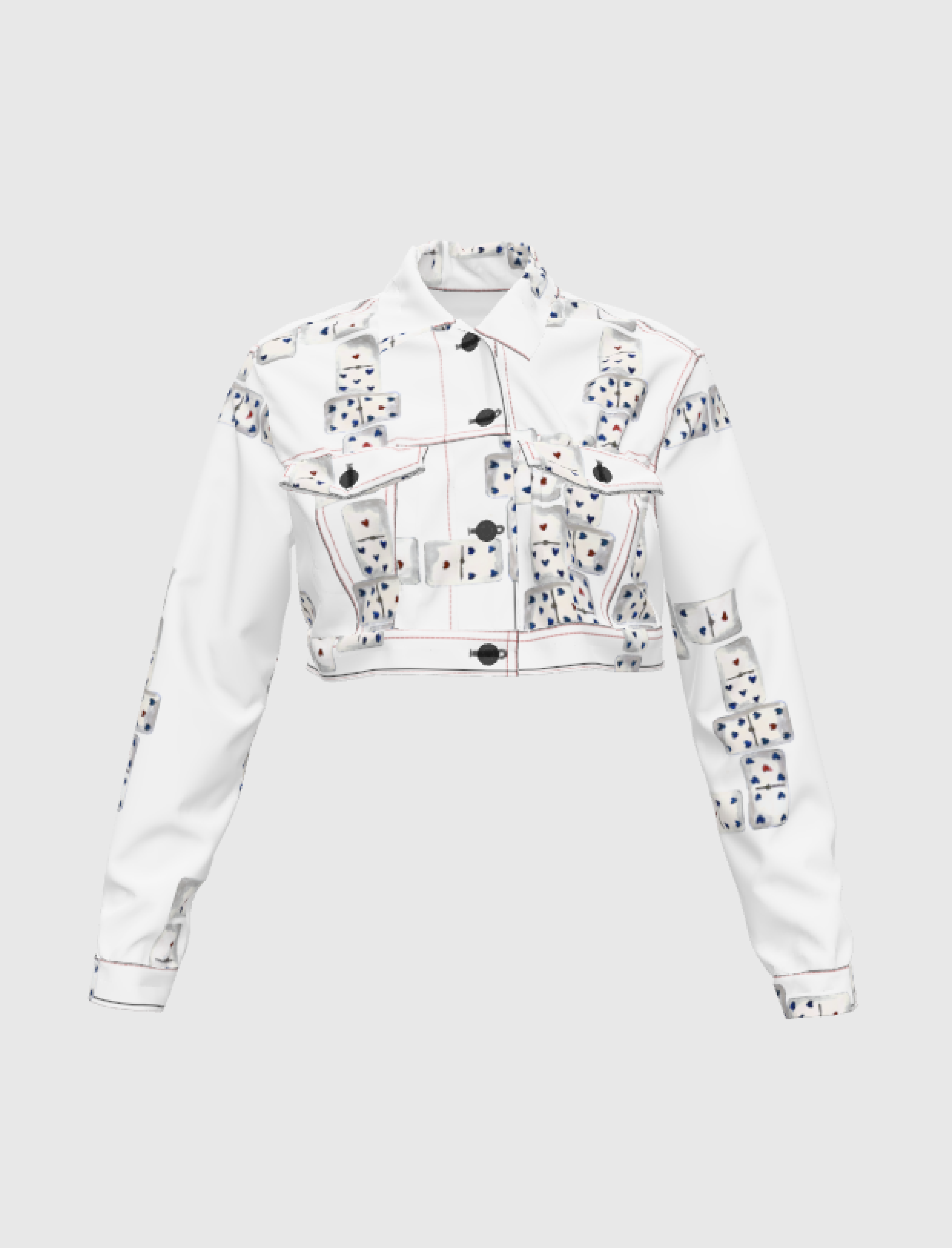 Domino Game Crop Jacket