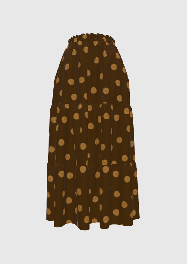 Brown Polka Dots Skirt