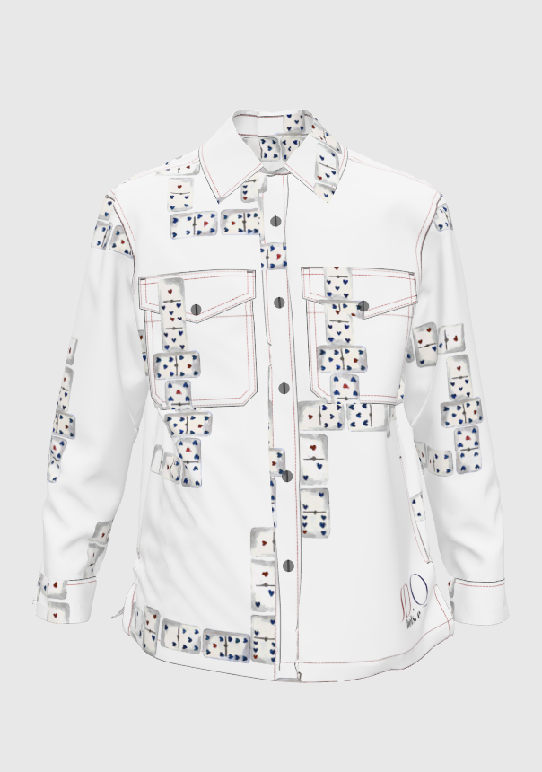 Domino Game Voile Shirt