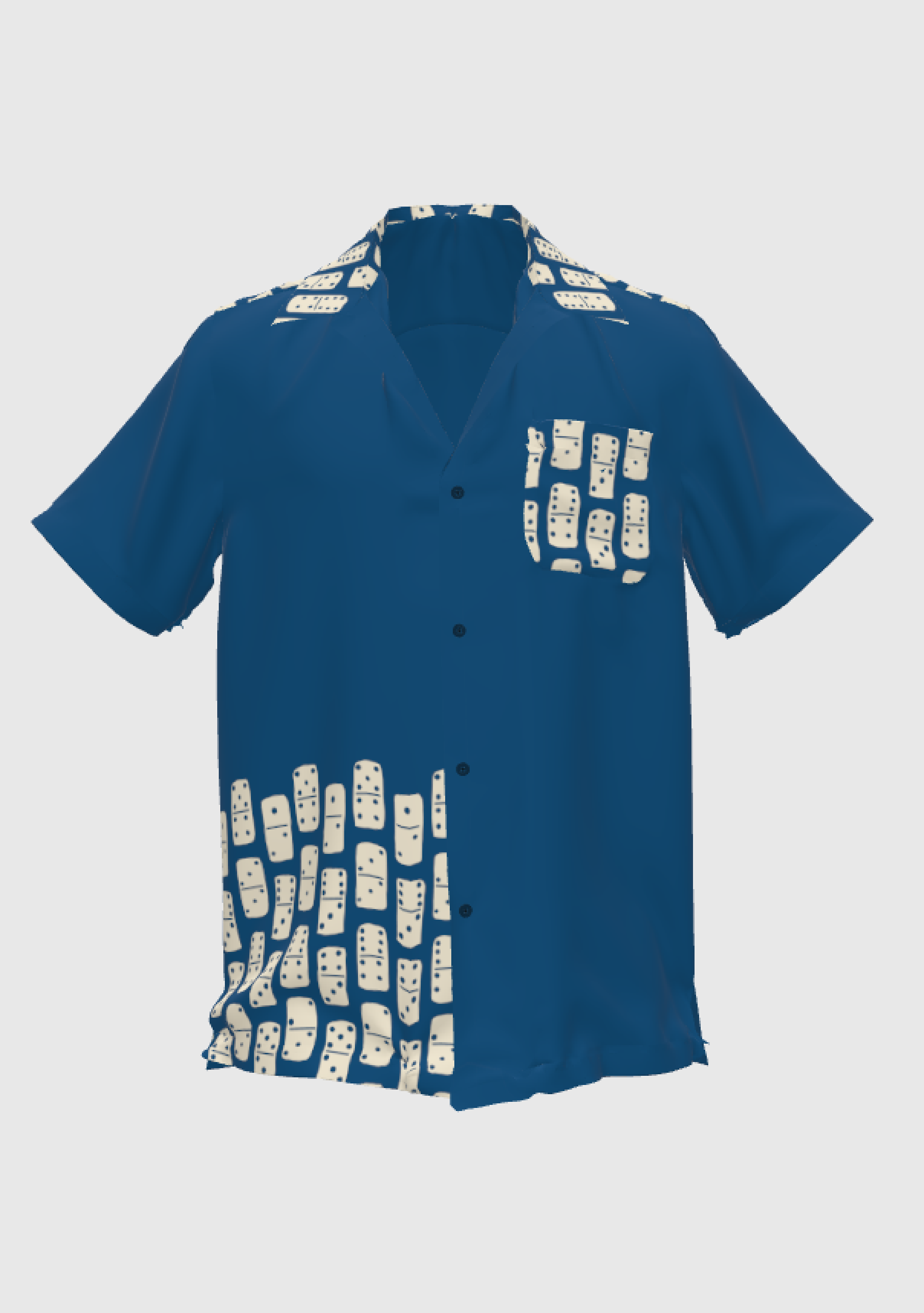 efecto DOMIno deep blue camp shirt