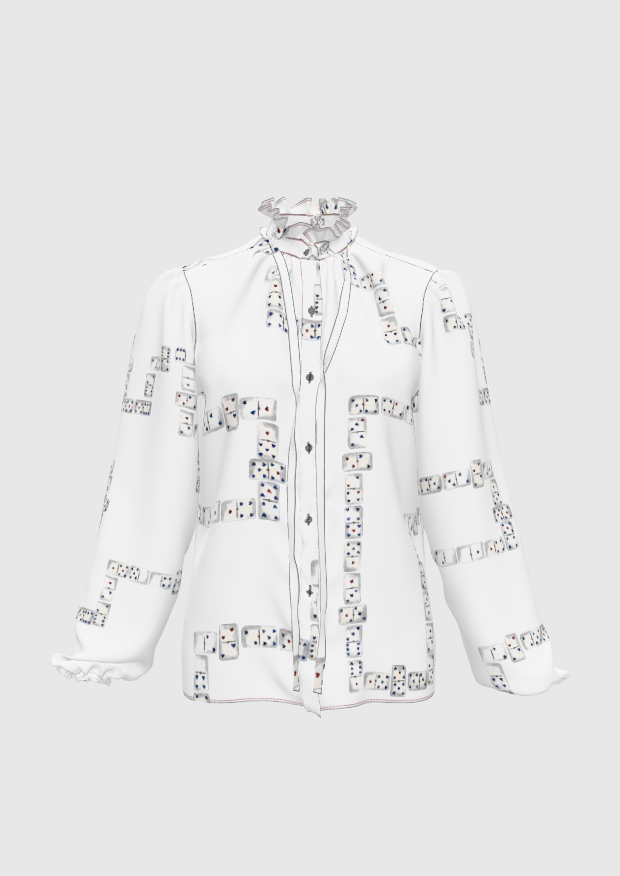 Domino Game Voile Blouse