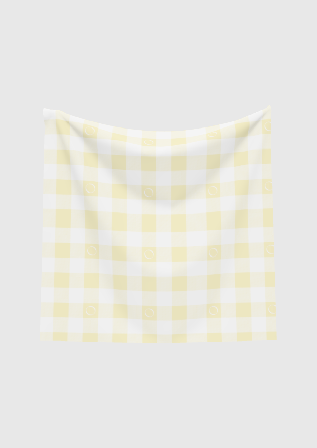 Yellow Gingham Scarf