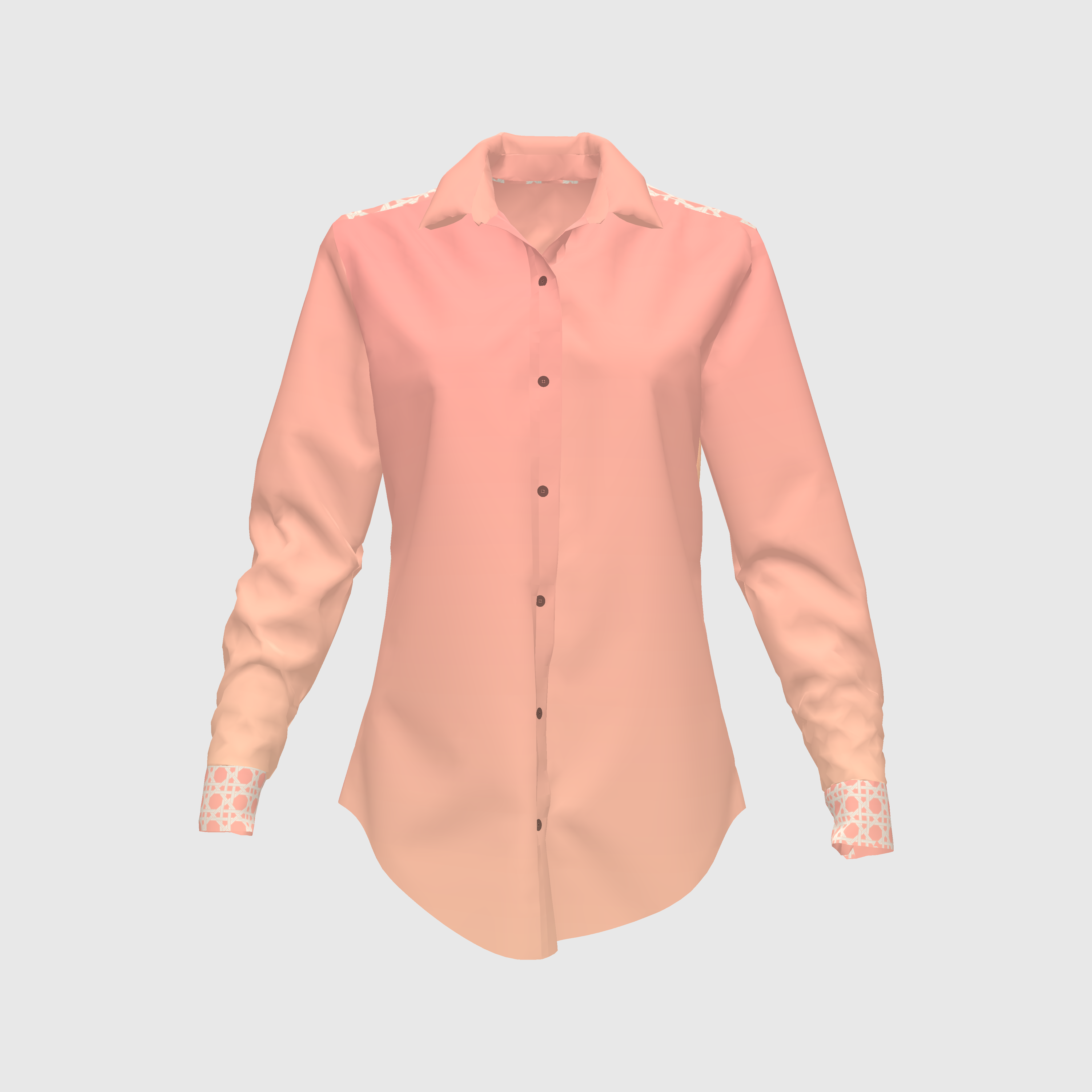 Peach Pastel Metropolis Women's Button Front Shirt