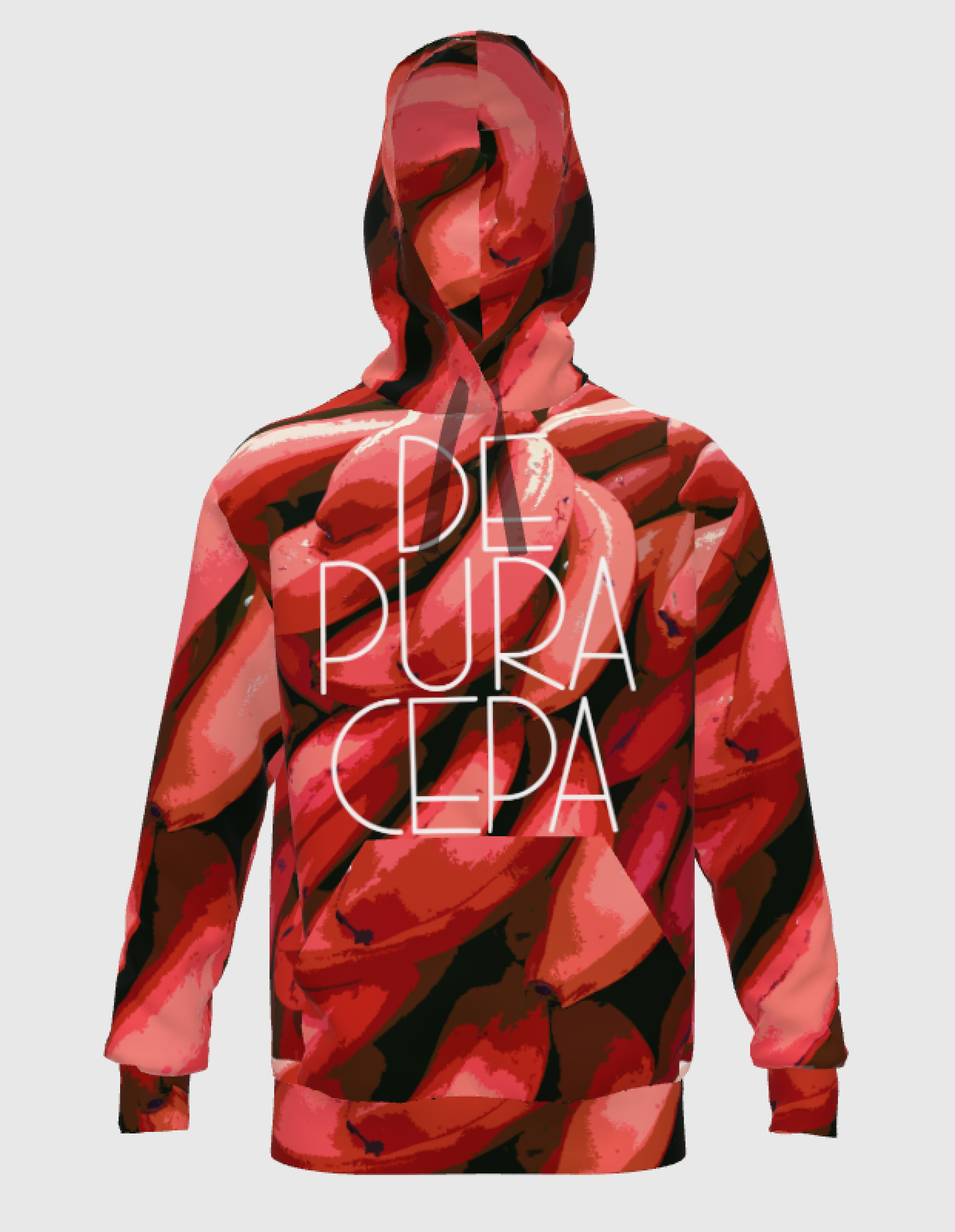 Red Graphic Platano Hoodie