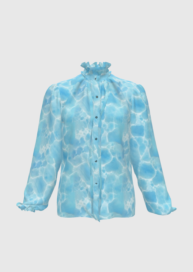 Larimar Silk Blouse