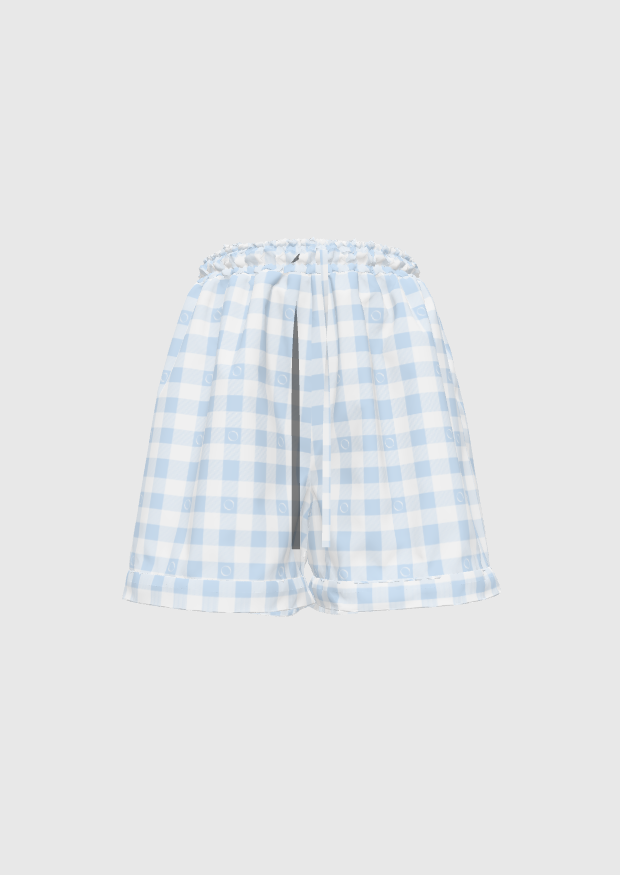 Blue Gingham Shorts