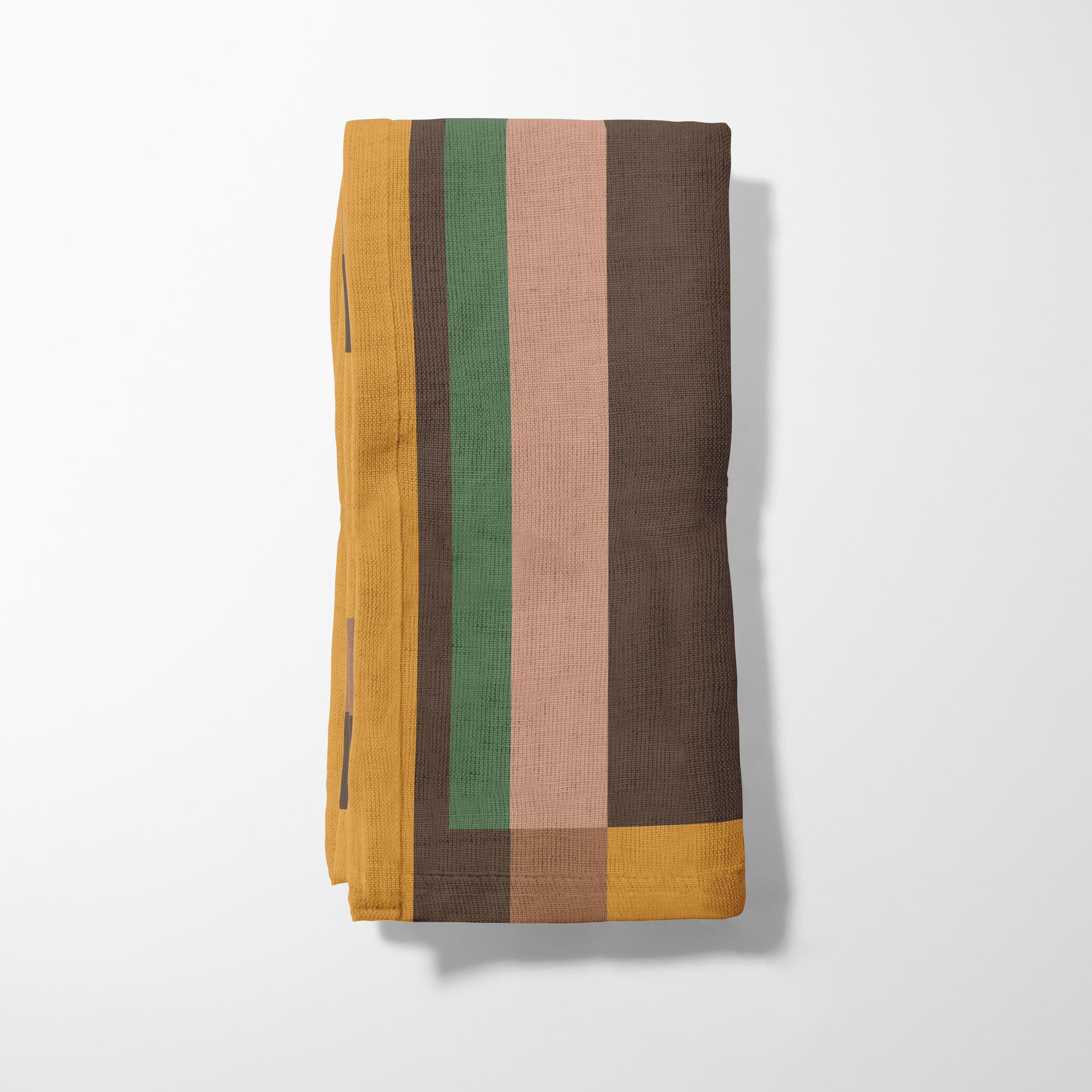 Candy Stripes Brown Napkin in Oxford Cotton