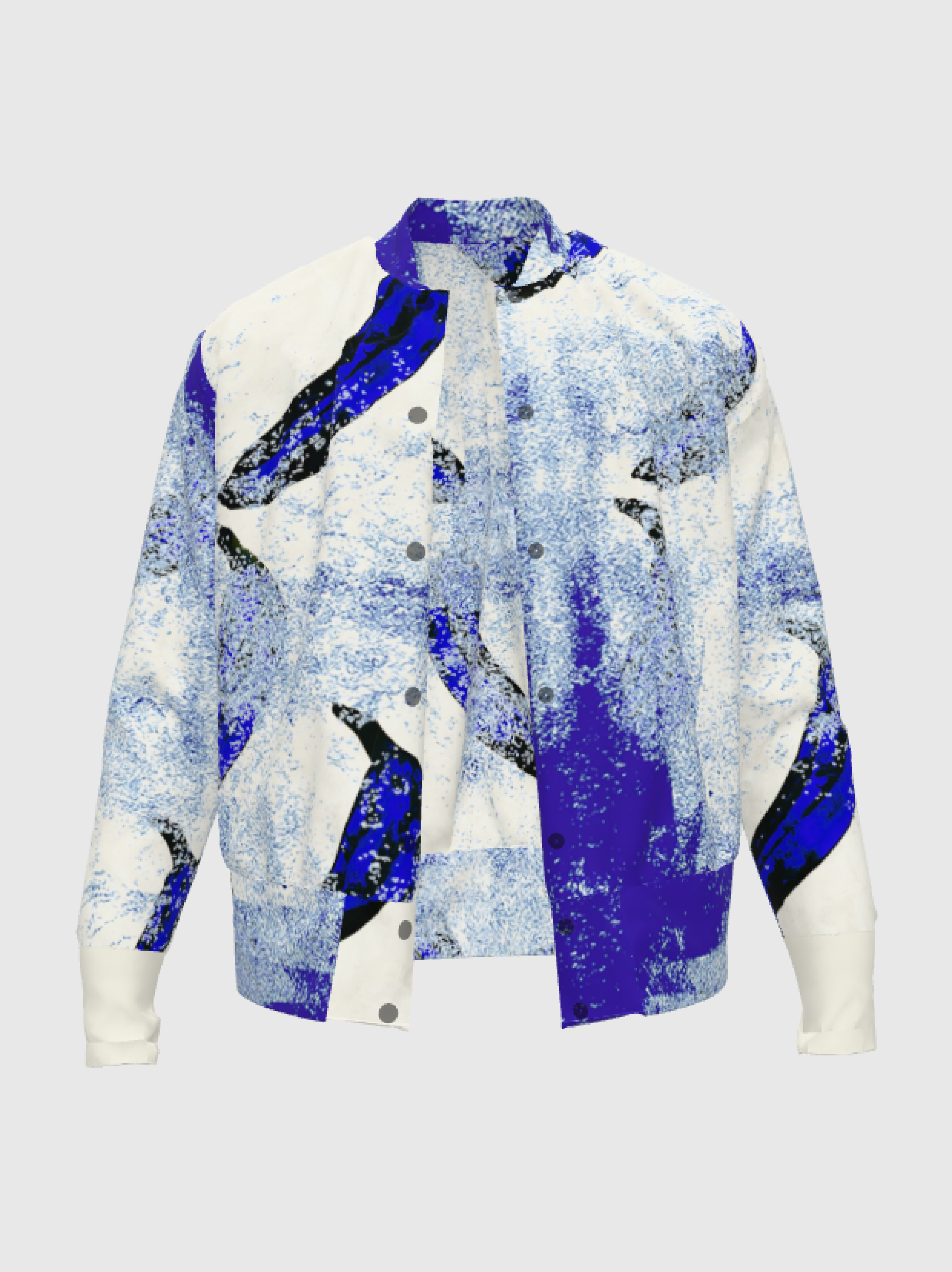 Warhol Blue Abstract Bomber