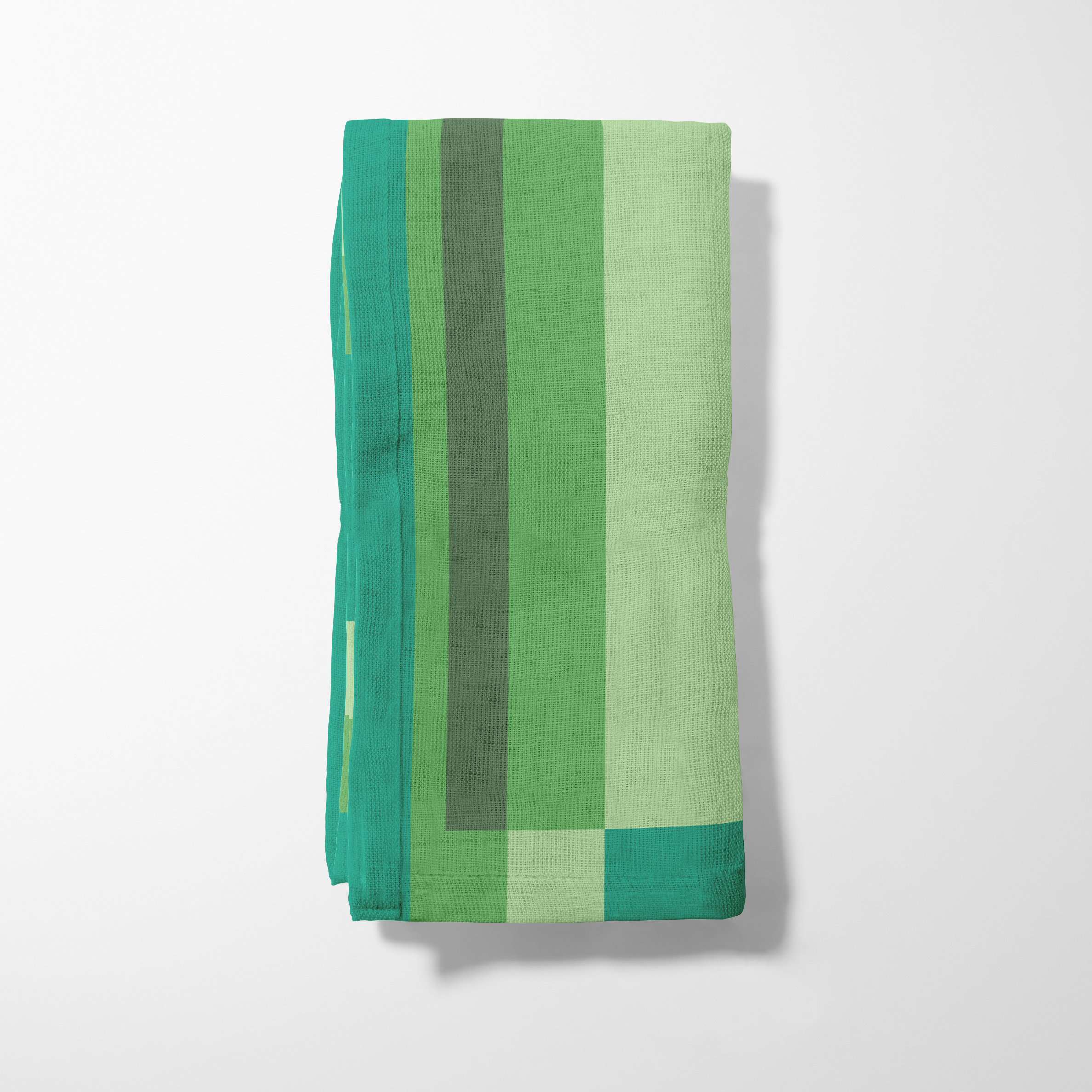 Candy Stripes Green Napkin in Oxford Cotton