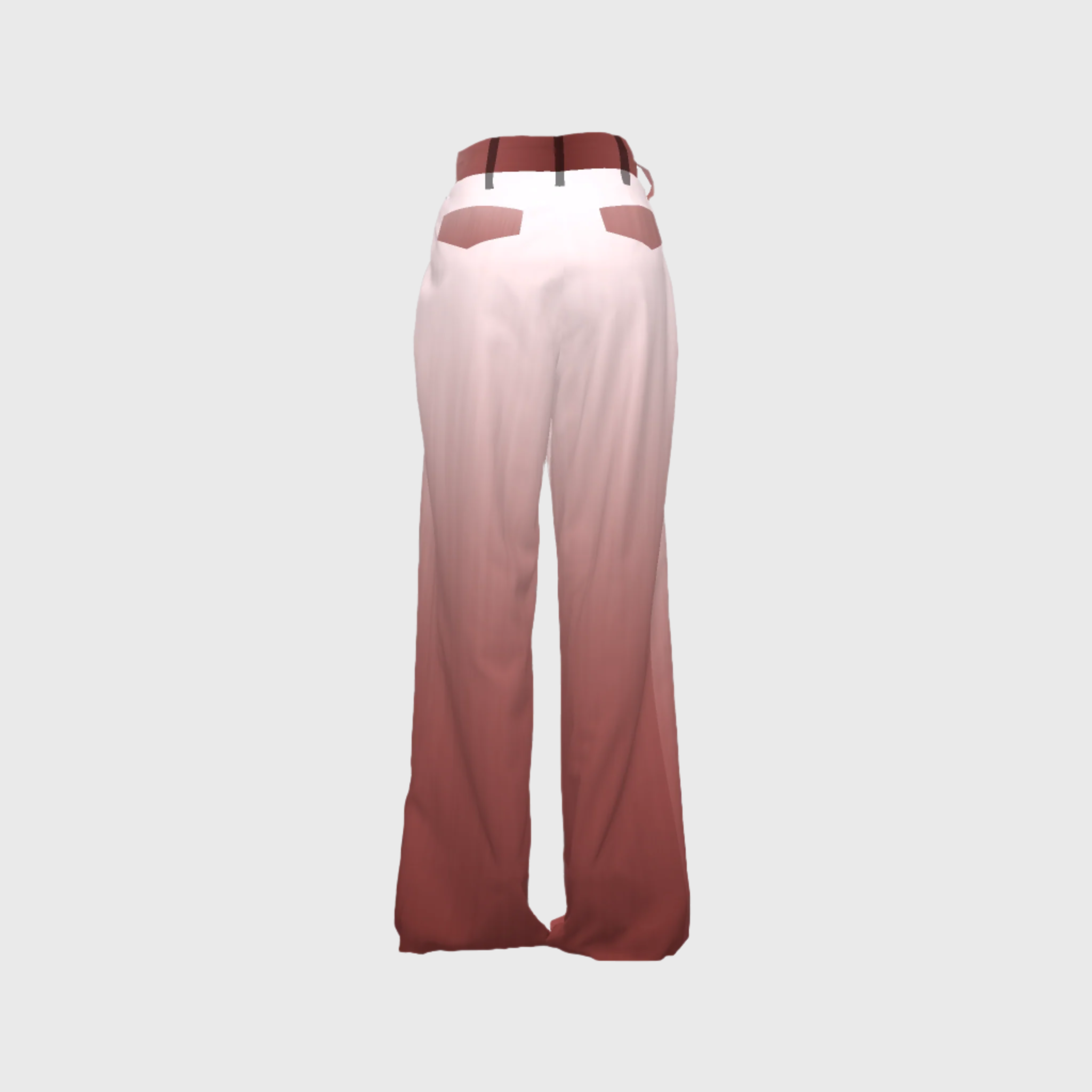 Long Degradado Pink Pleated Pant