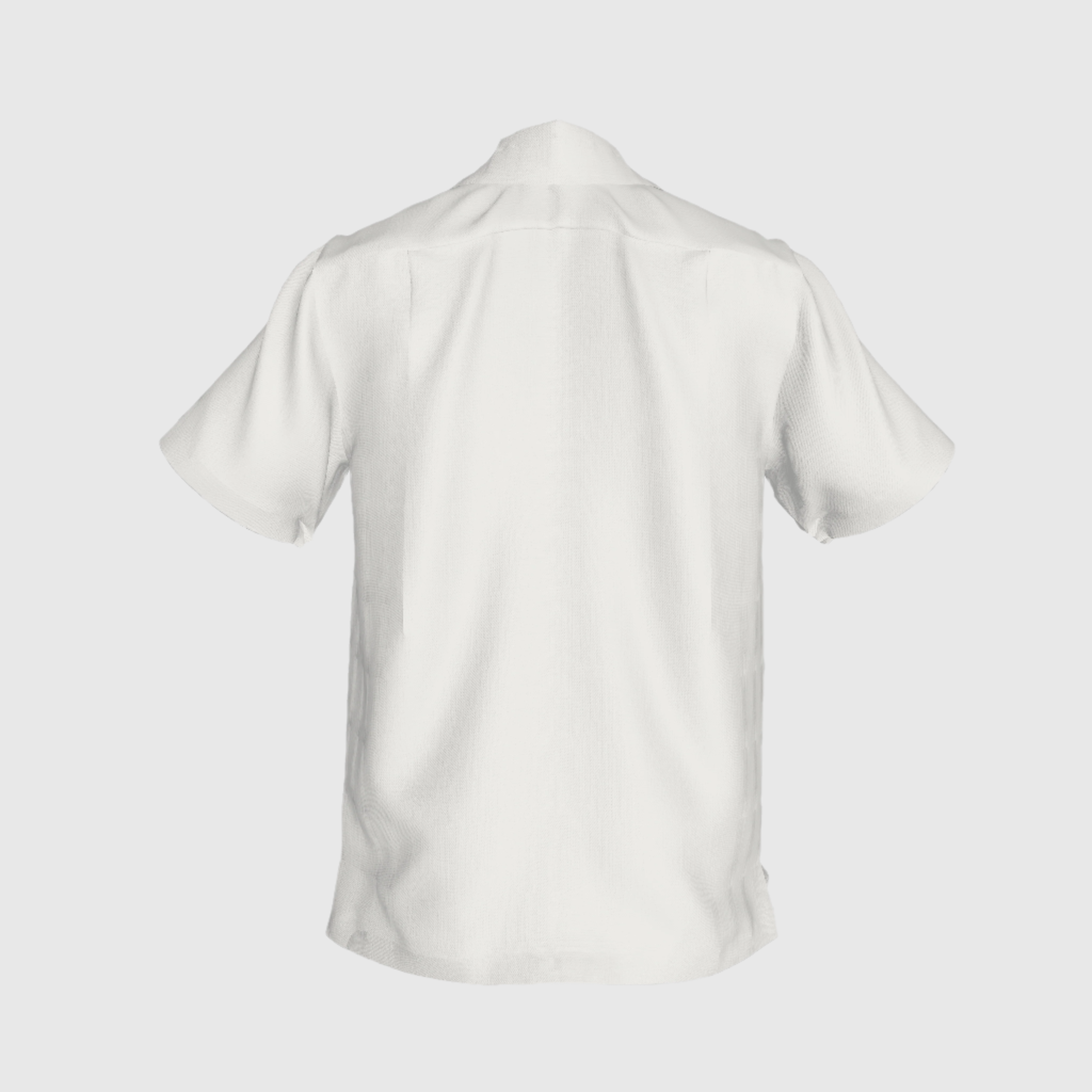 Plaid Pajarito Guayabera in Pure Linen