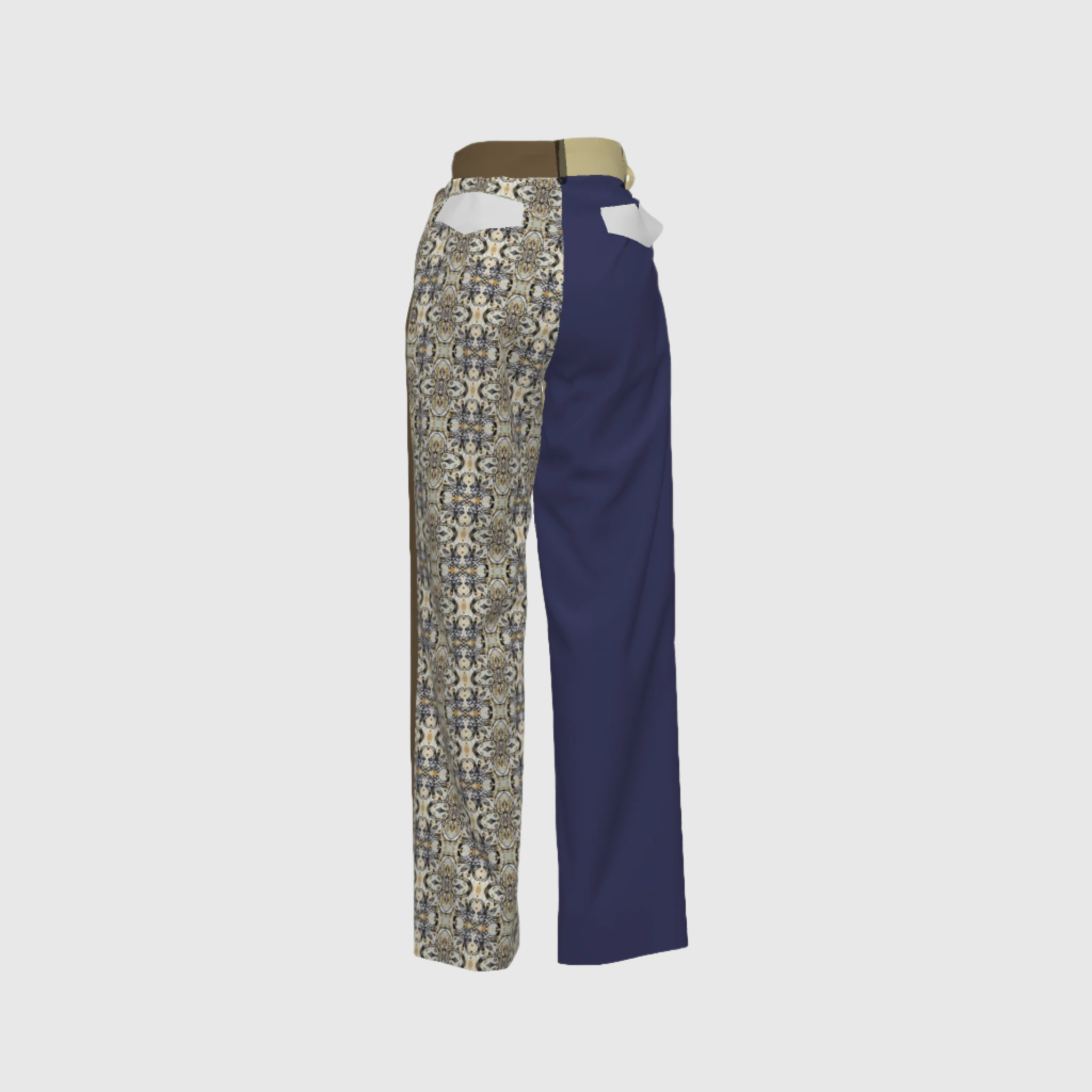 Straight Pants Colonial In Las Damas Print