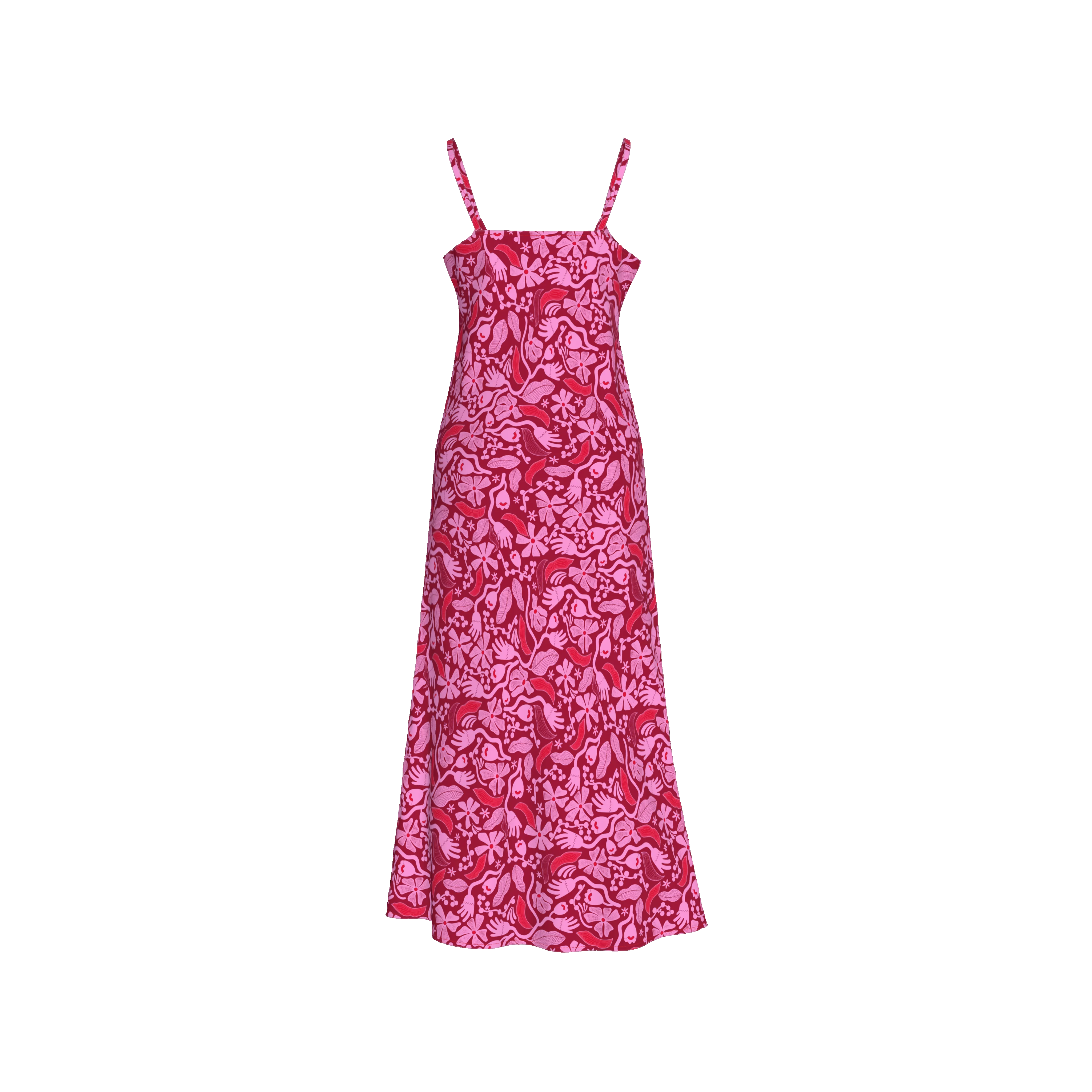 Slip Dress - Flower Magenta dress