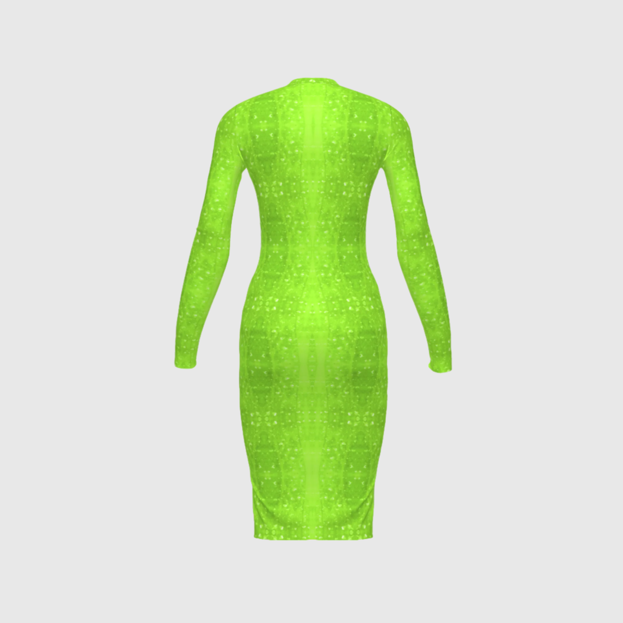 Acid Green Long Sleeve Dress