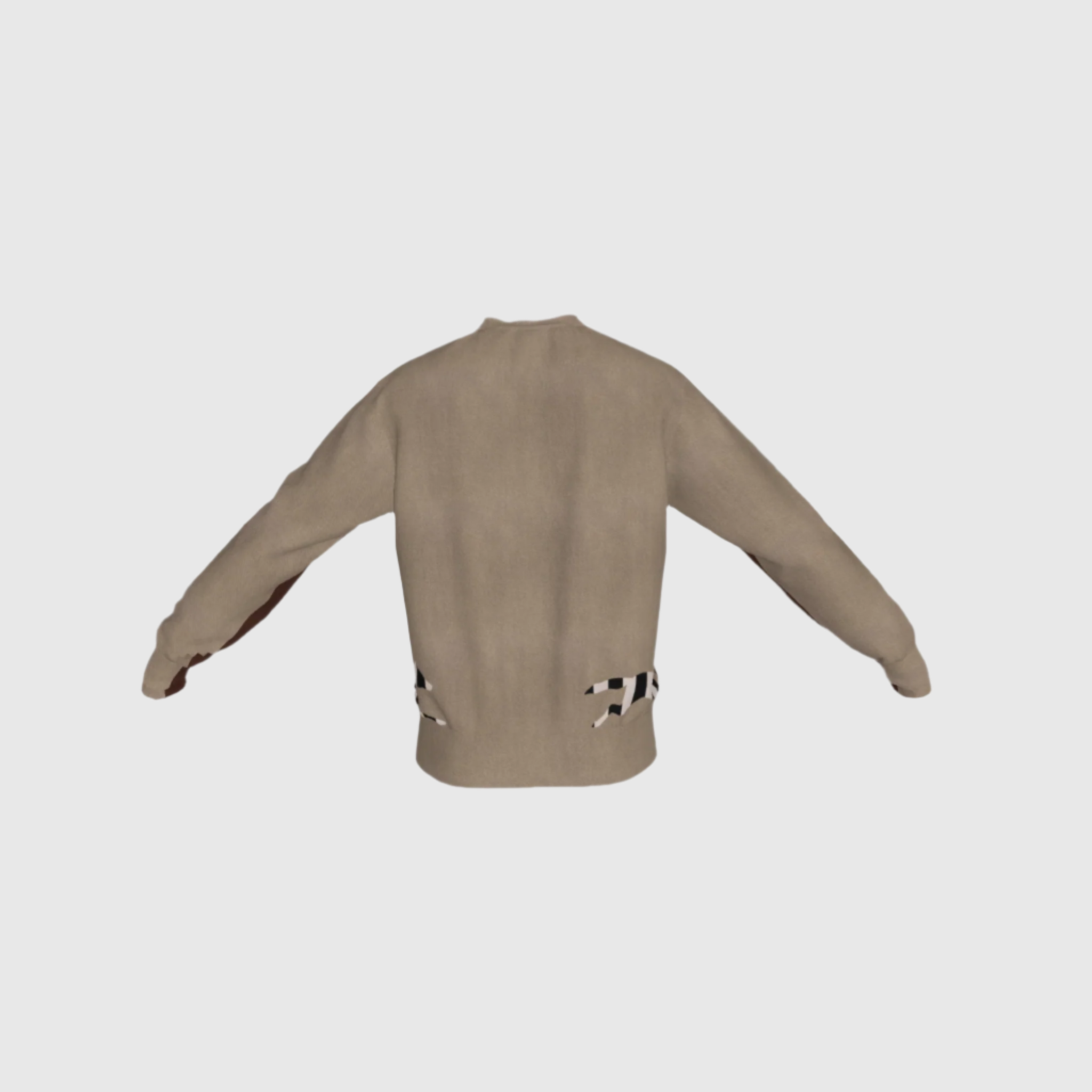 Zebra Cloud Sweater in French Terry (stretchy)