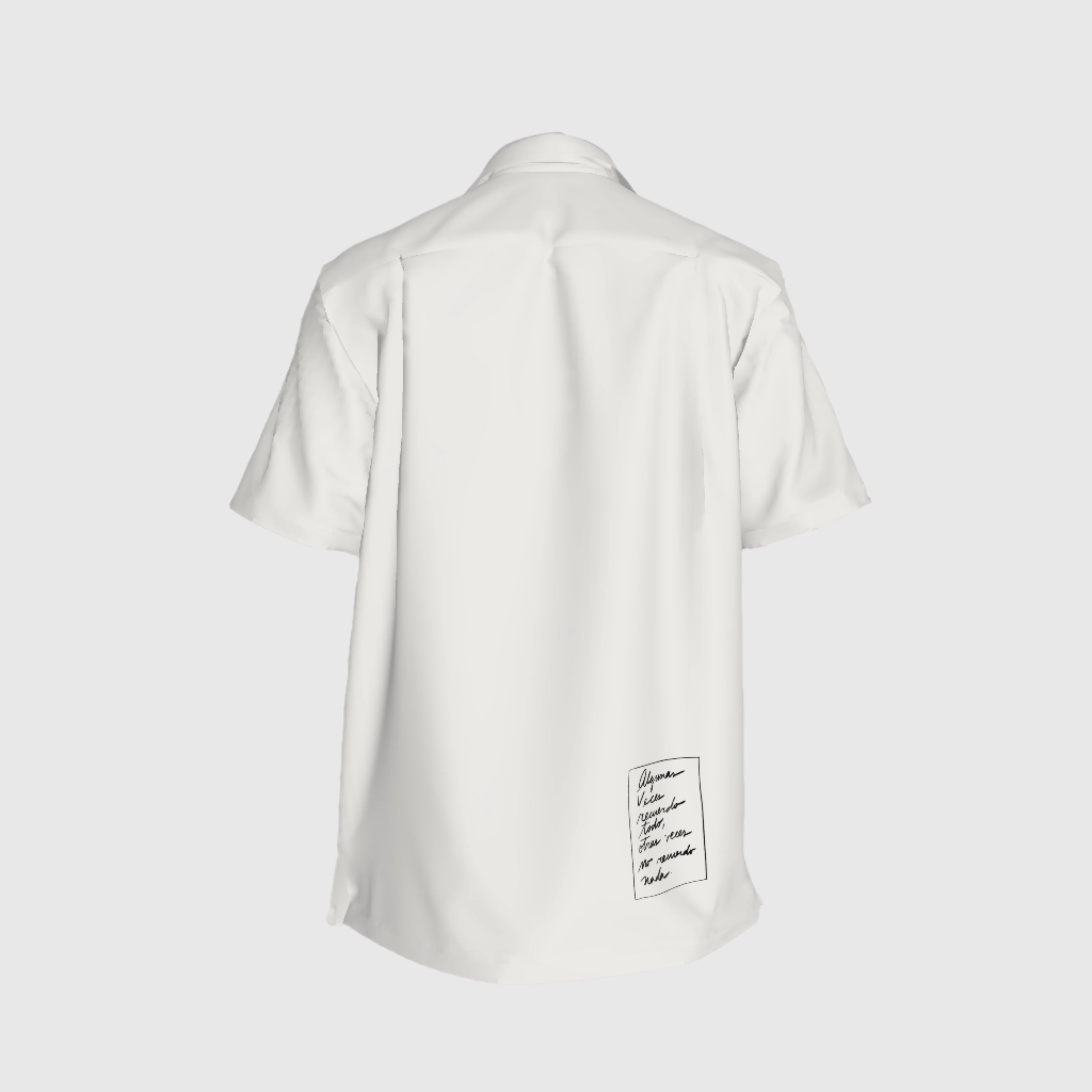 Plaid Flower Linen Guayabera