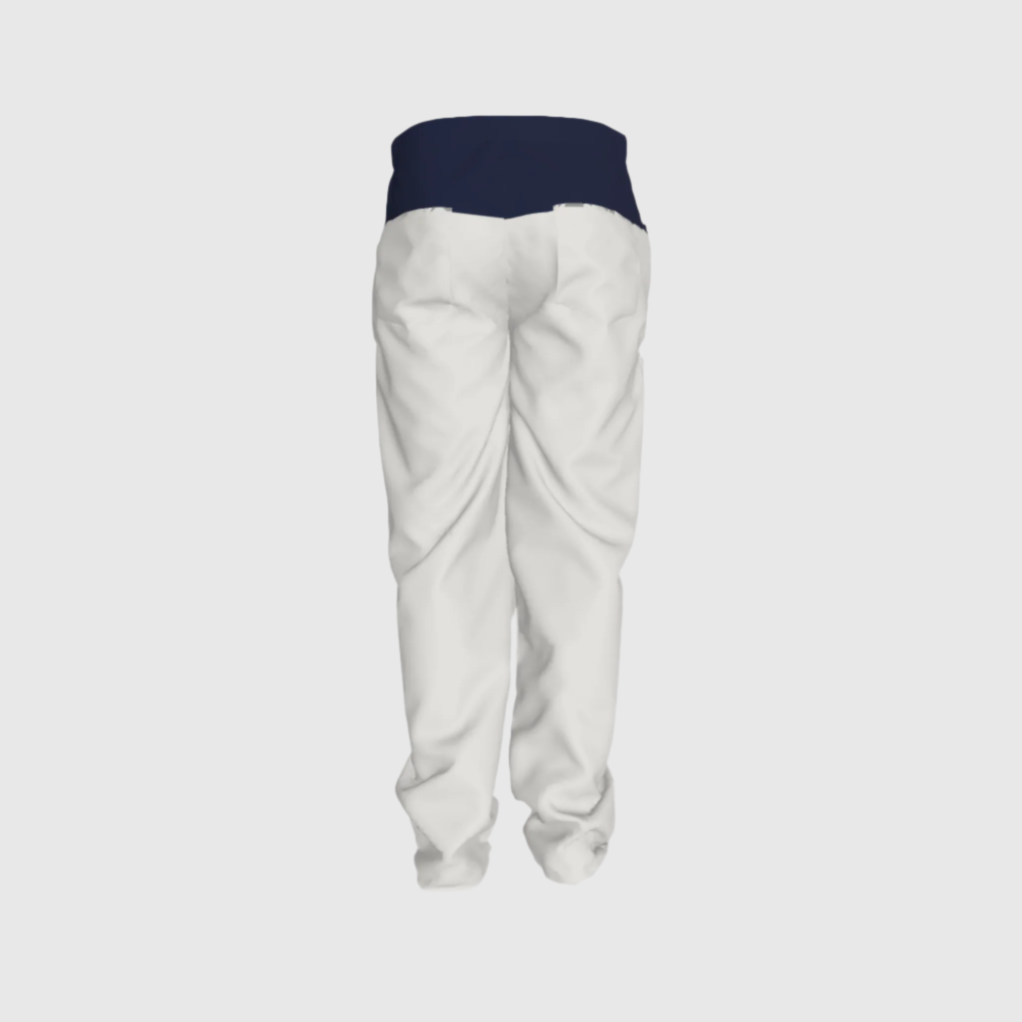 Off White and Midnight Relaxed Trousers