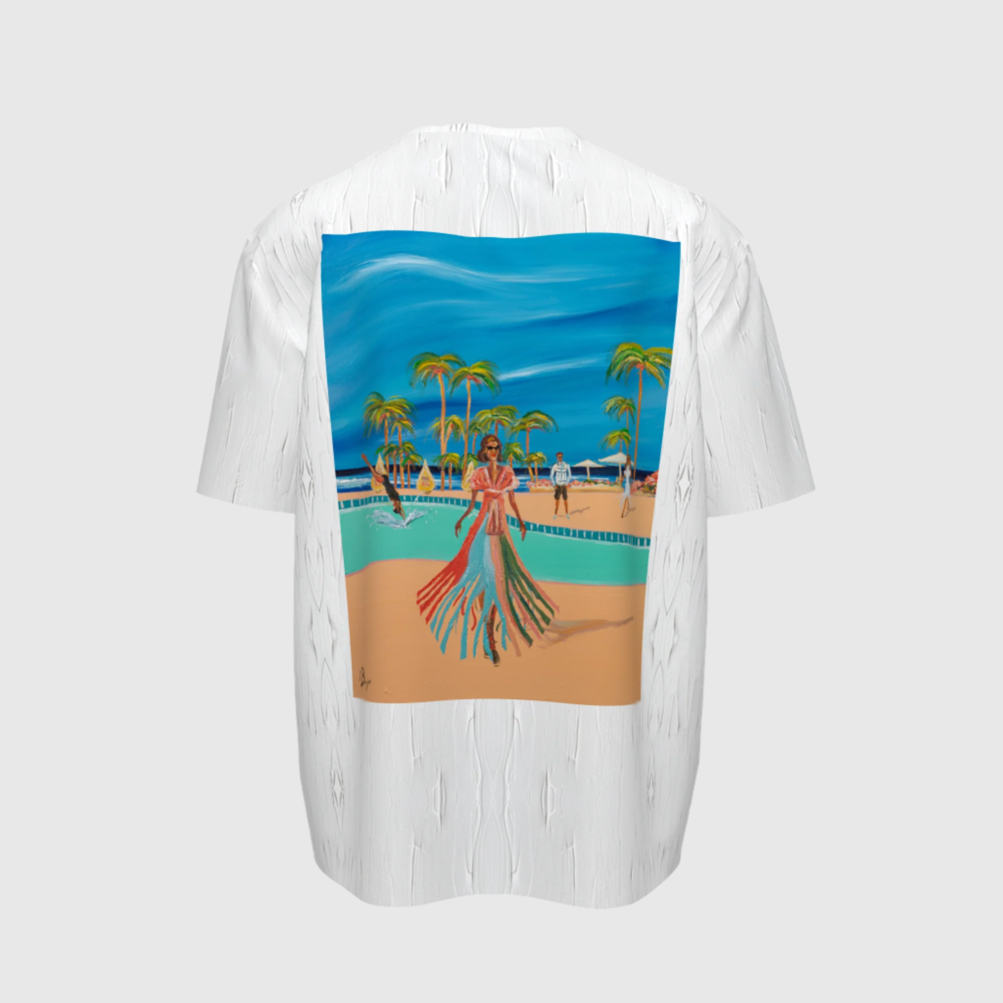 Paradise Oversize Tshirt With Acrylic Texture