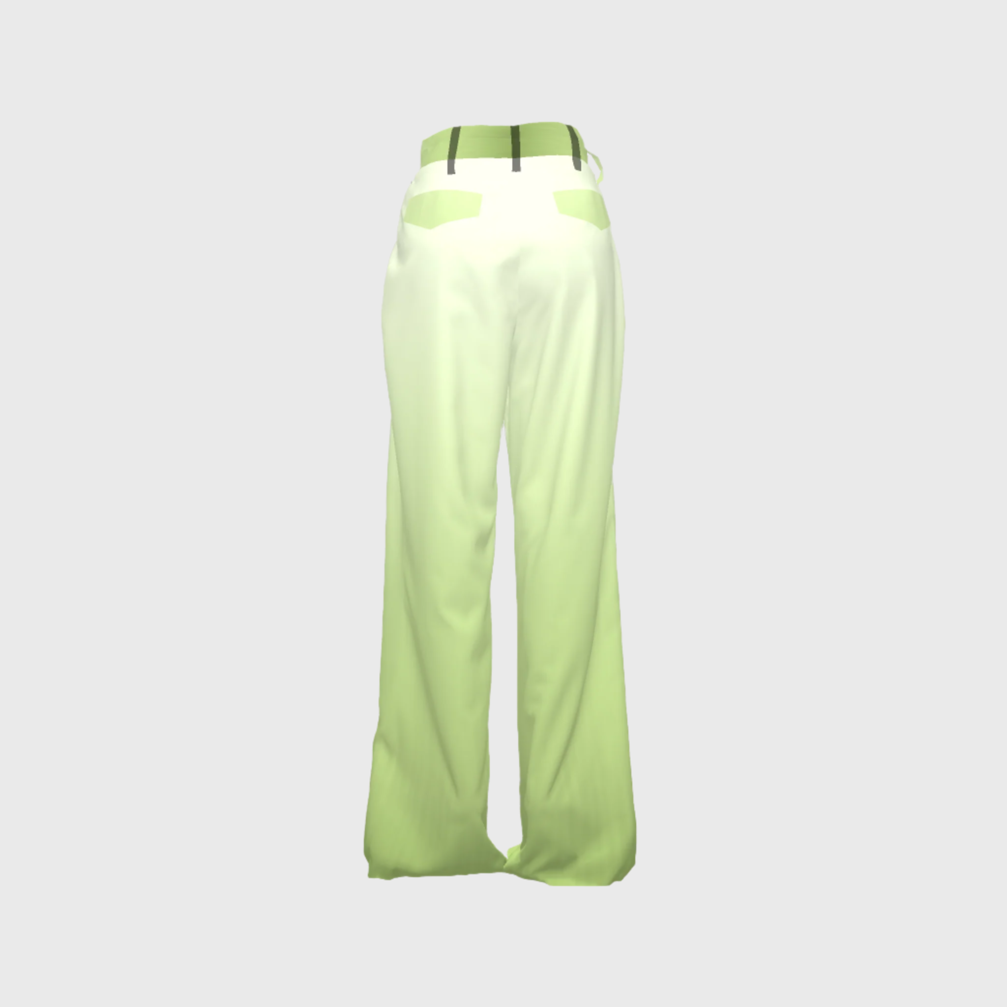 Long Degradado Verde Pleated Pant