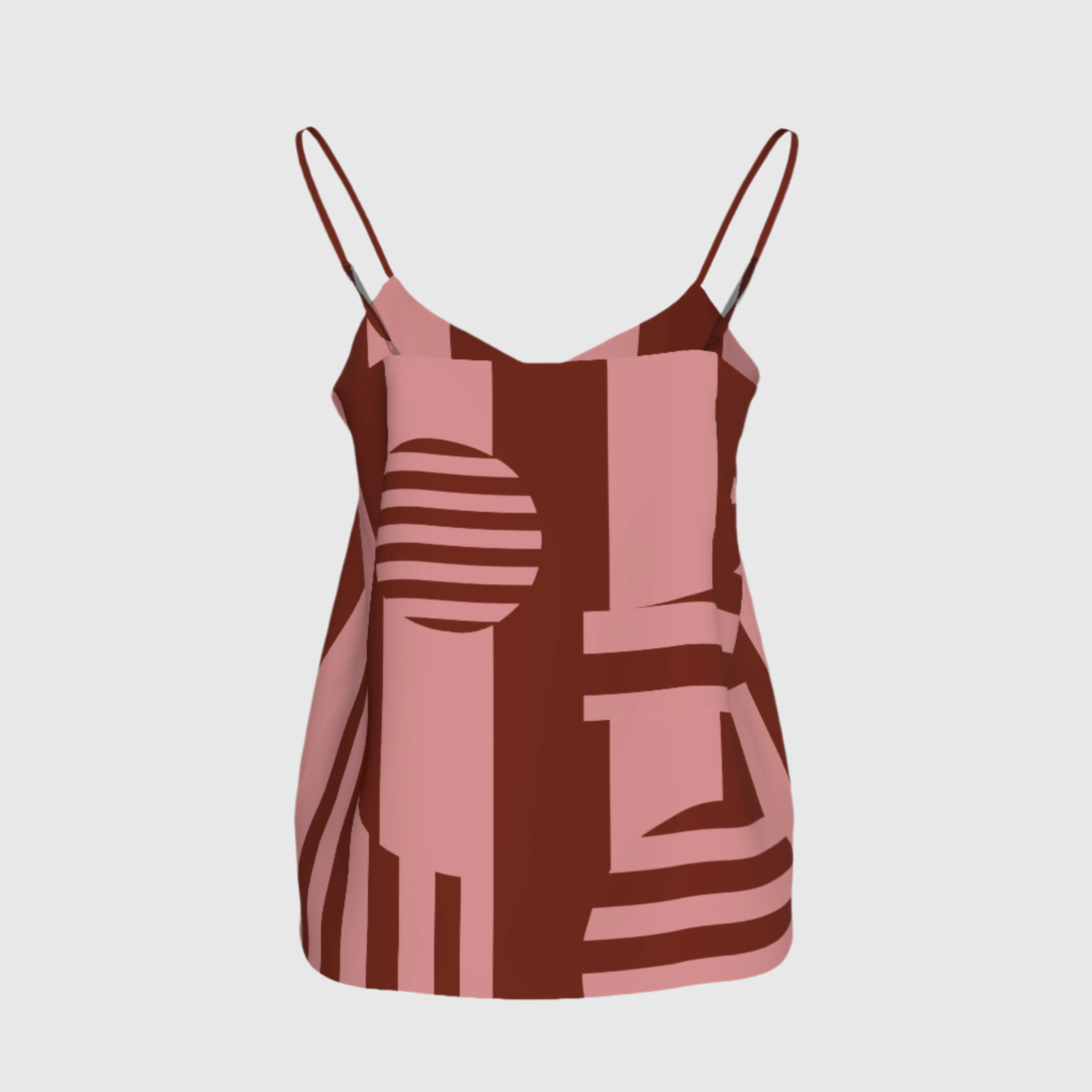 Crimson/Pink Top in Pure Linen