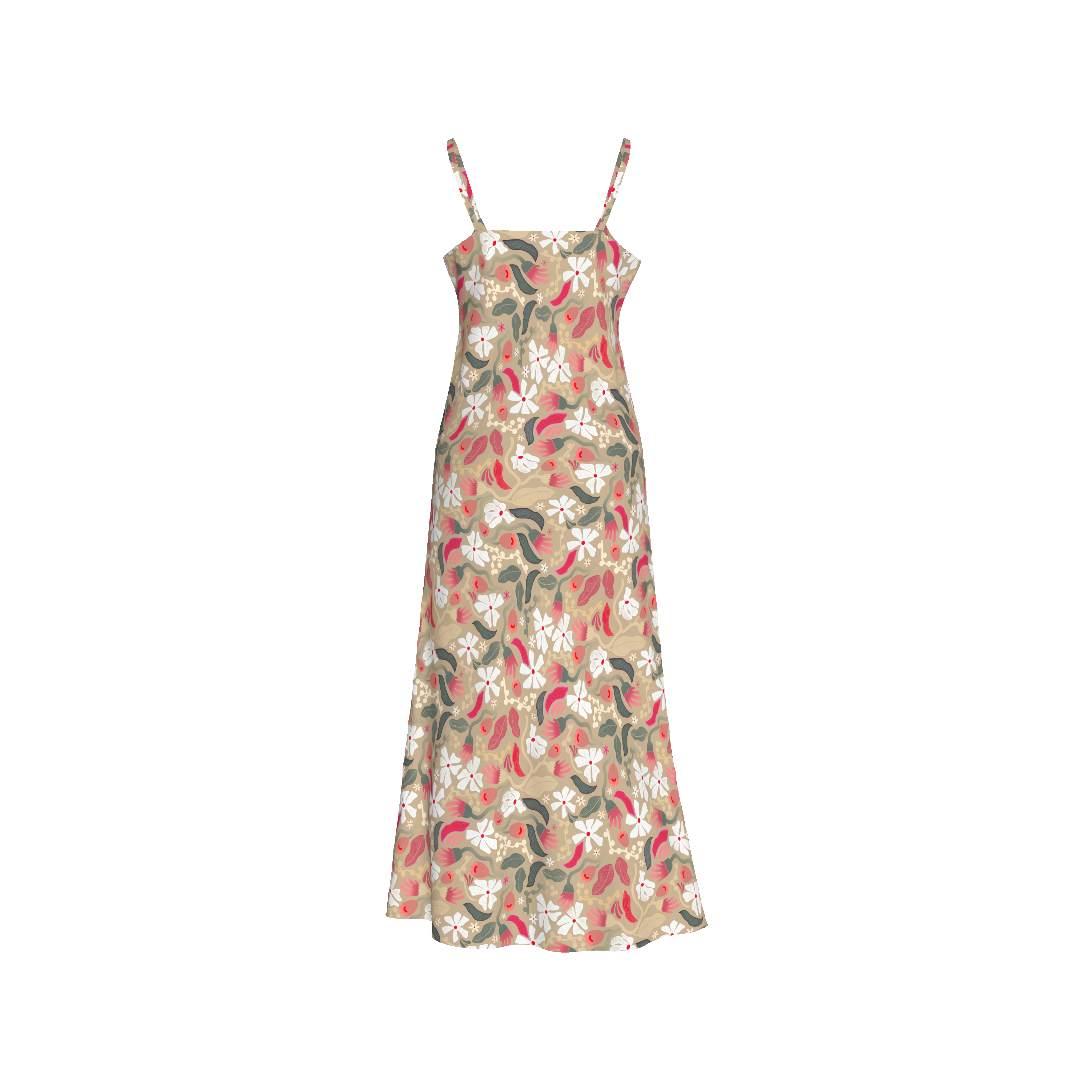 Toasted Flower Slip Dress
