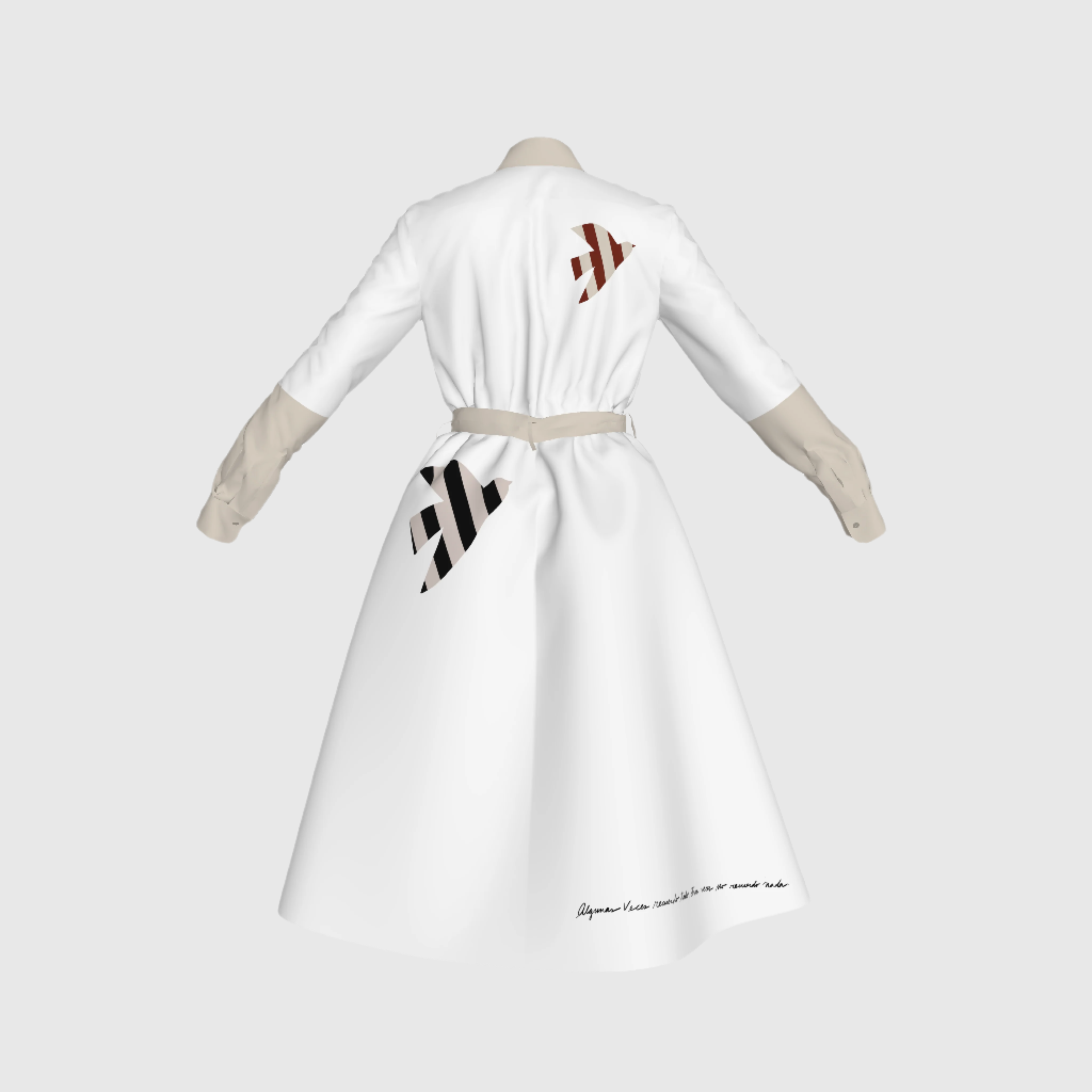 Pajaritos Shirt Dress in Pure Linen