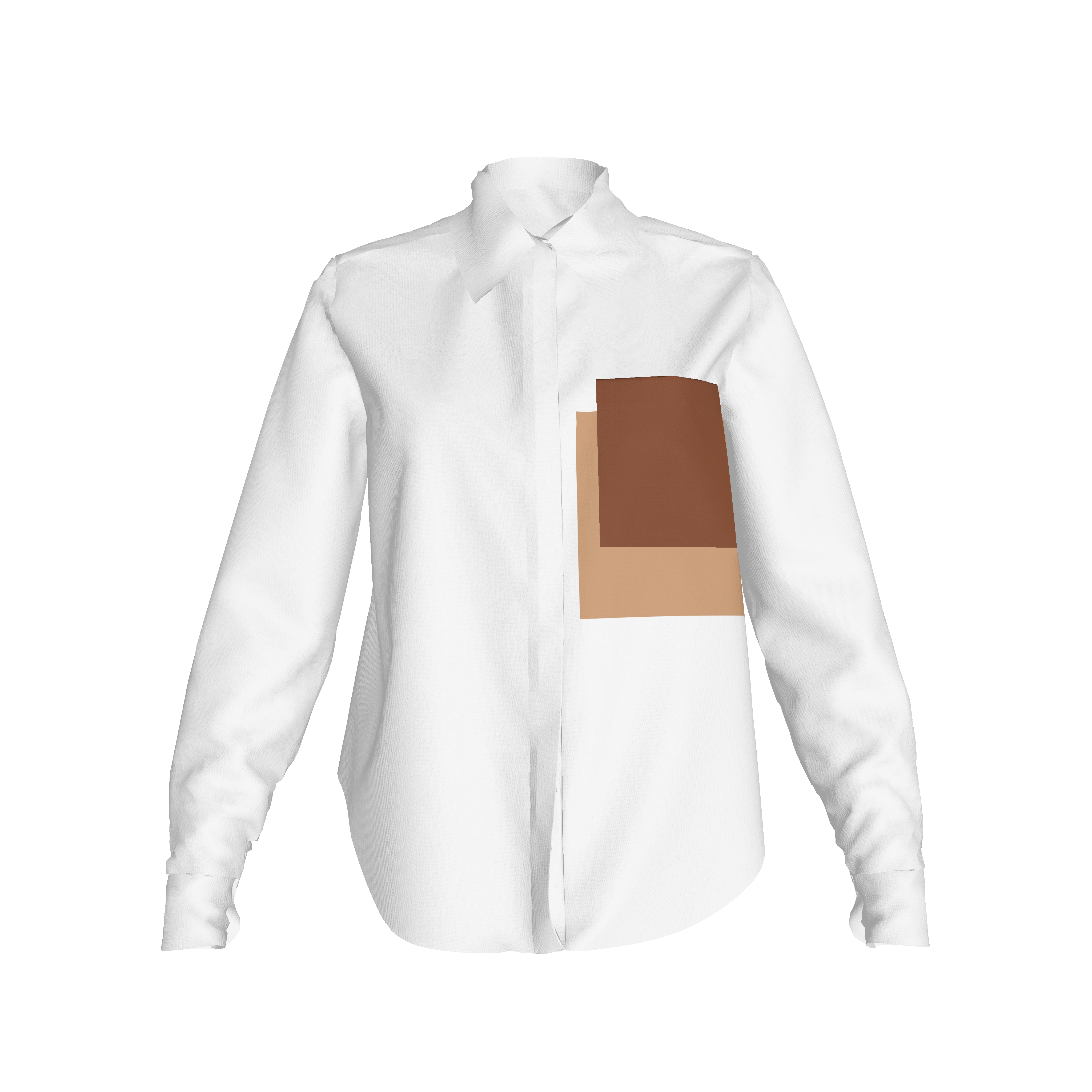 Women's tailored boyfriend fit Shirt 2024 - White  Caramel Brown Boyfriend Women Shirt in Light Weight Cotton.