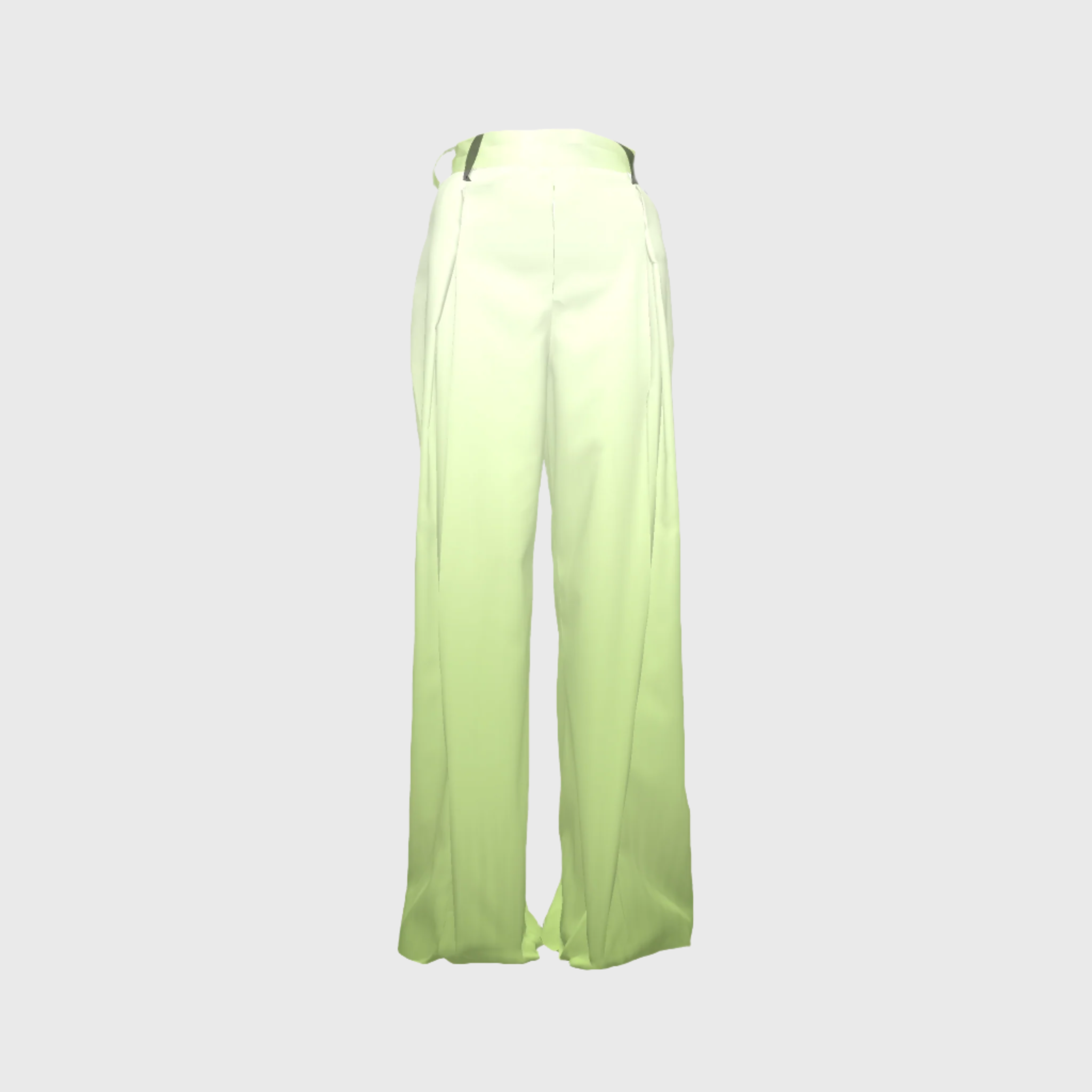 Long Degradado Verde Pleated Pant