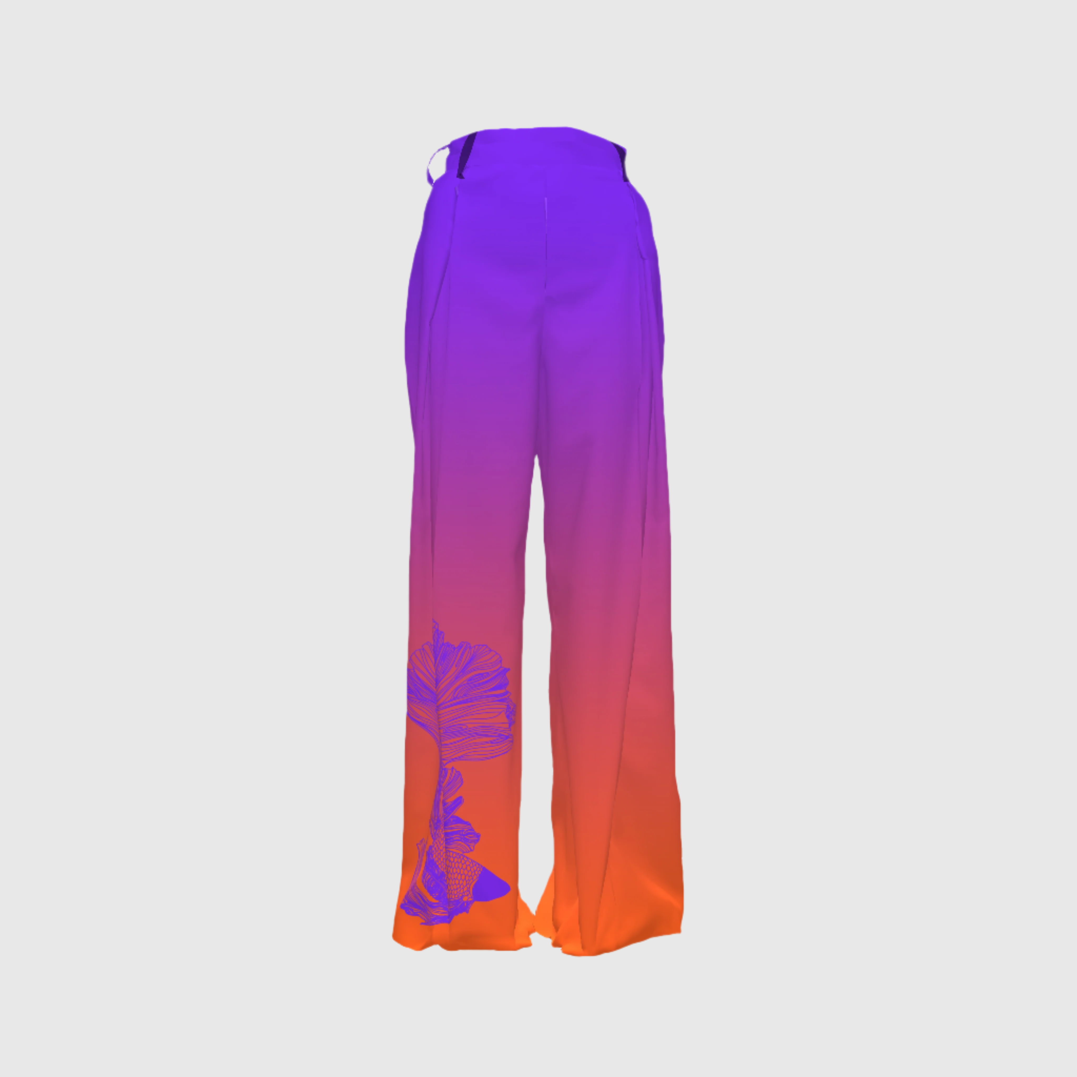 Straight Pants Betta In Sunset Print