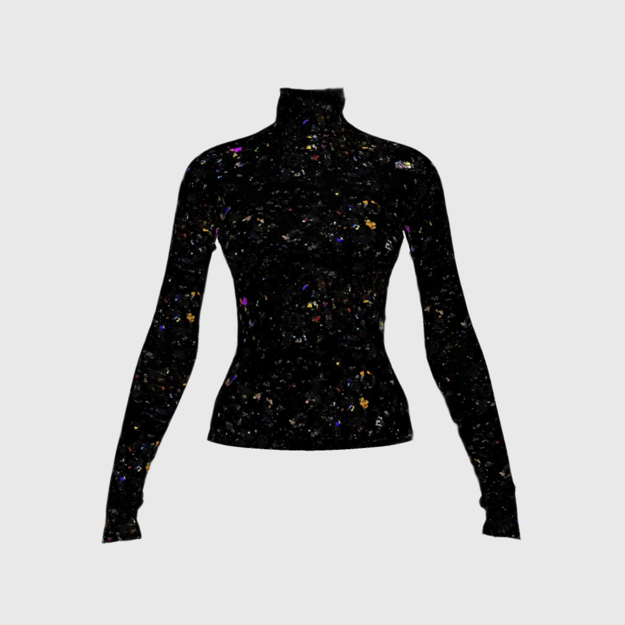 Cosmic Glitter Turtle Neck