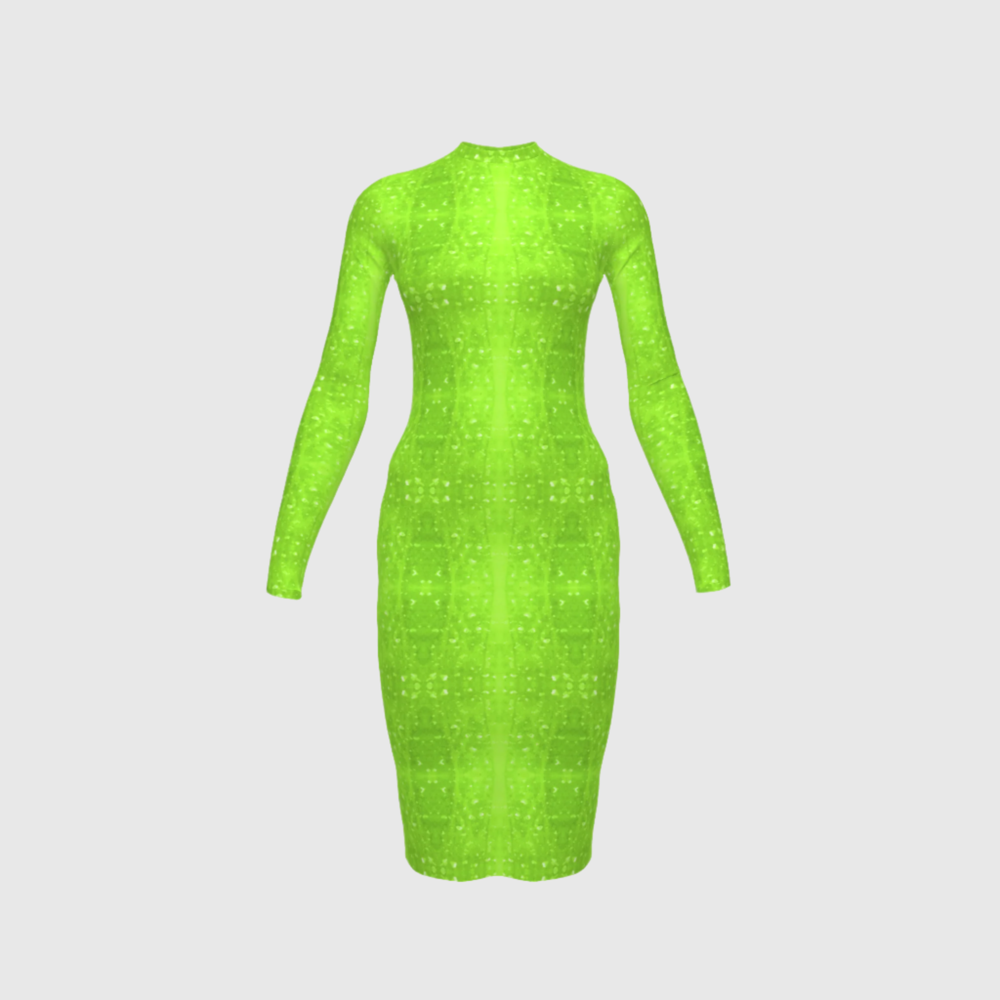 Acid Green Long Sleeve Dress