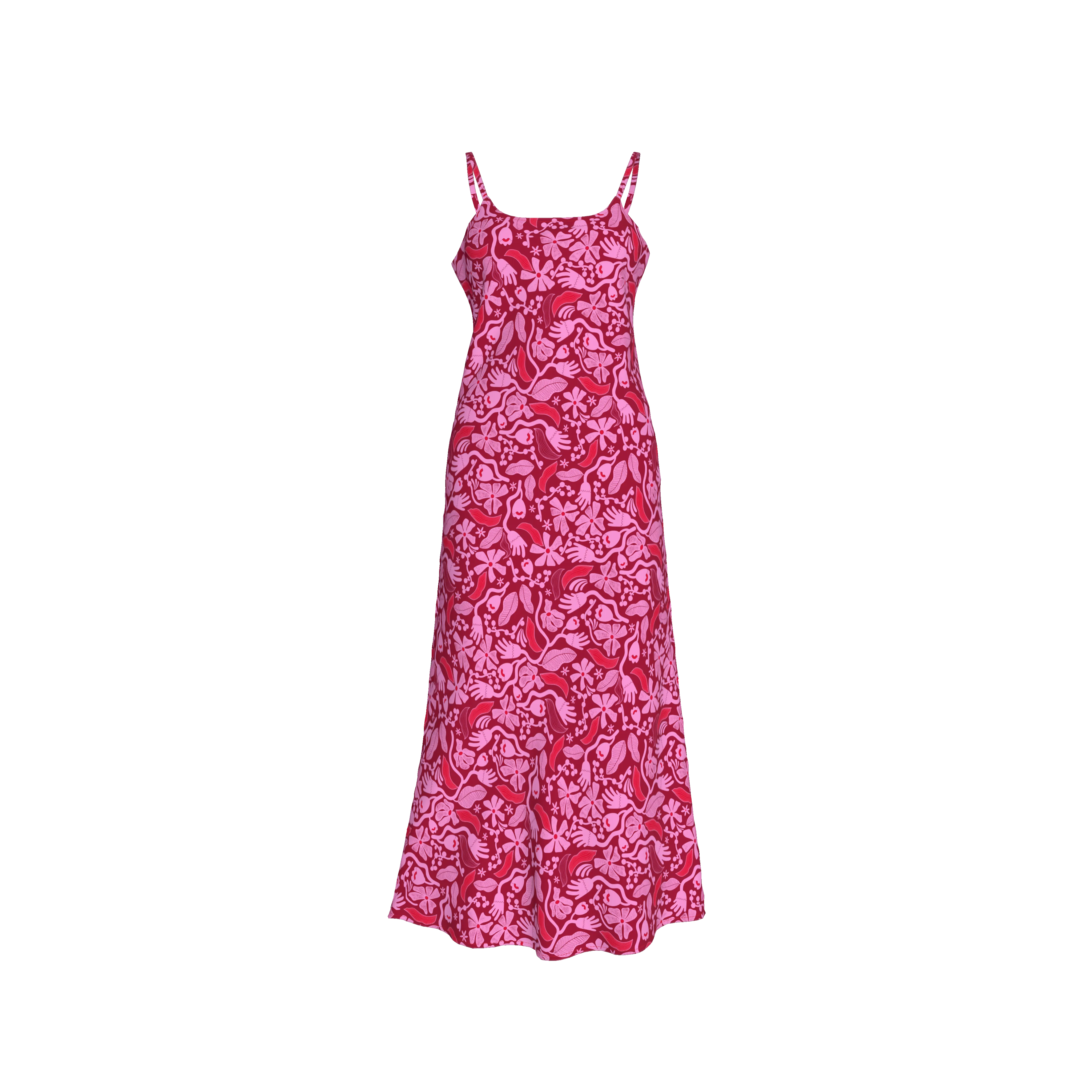Slip Dress - Flower Magenta dress