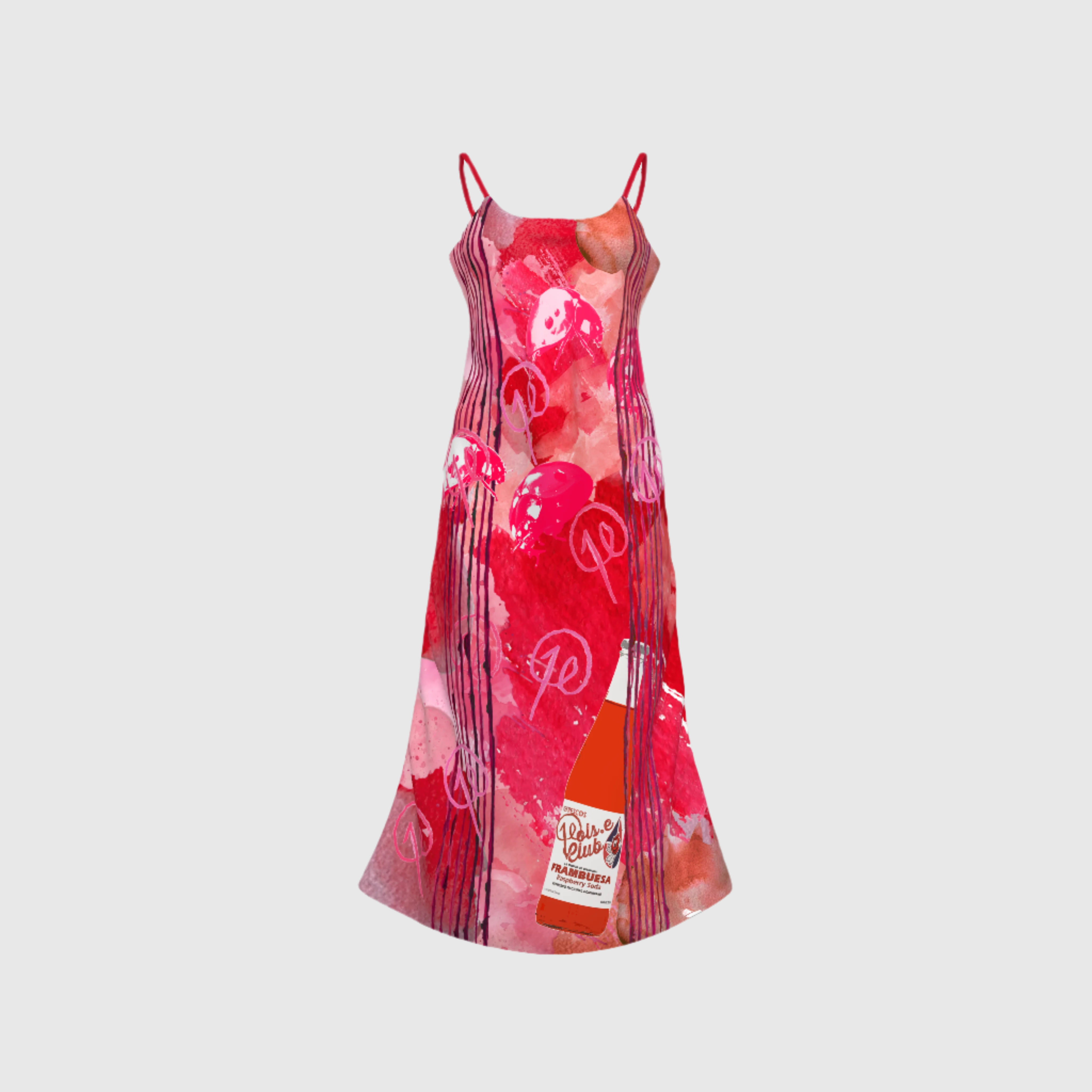 Club Rasberry Bias Slip Dress