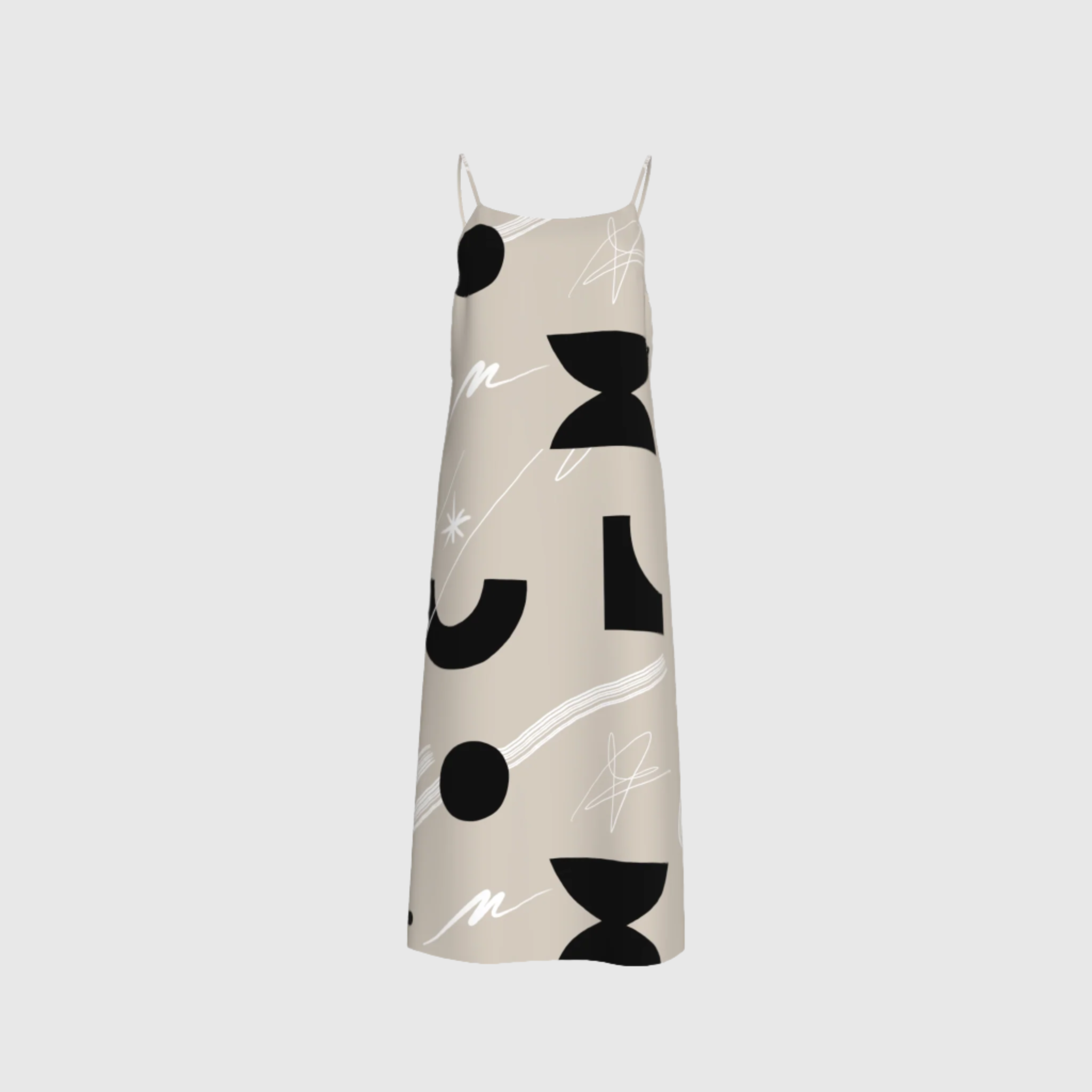 Abstract Slip Dress