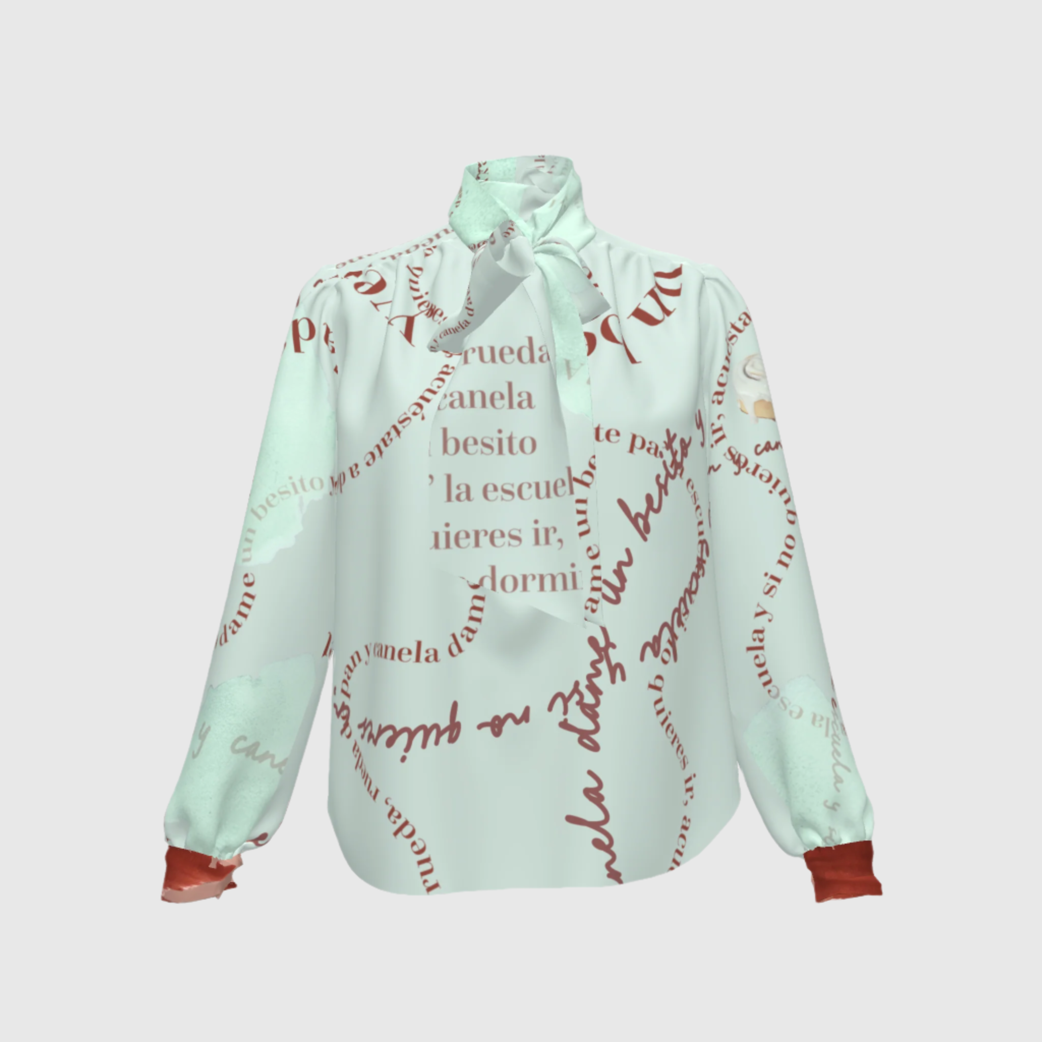 The Rueda Rueda Seafoam Bow Blouse