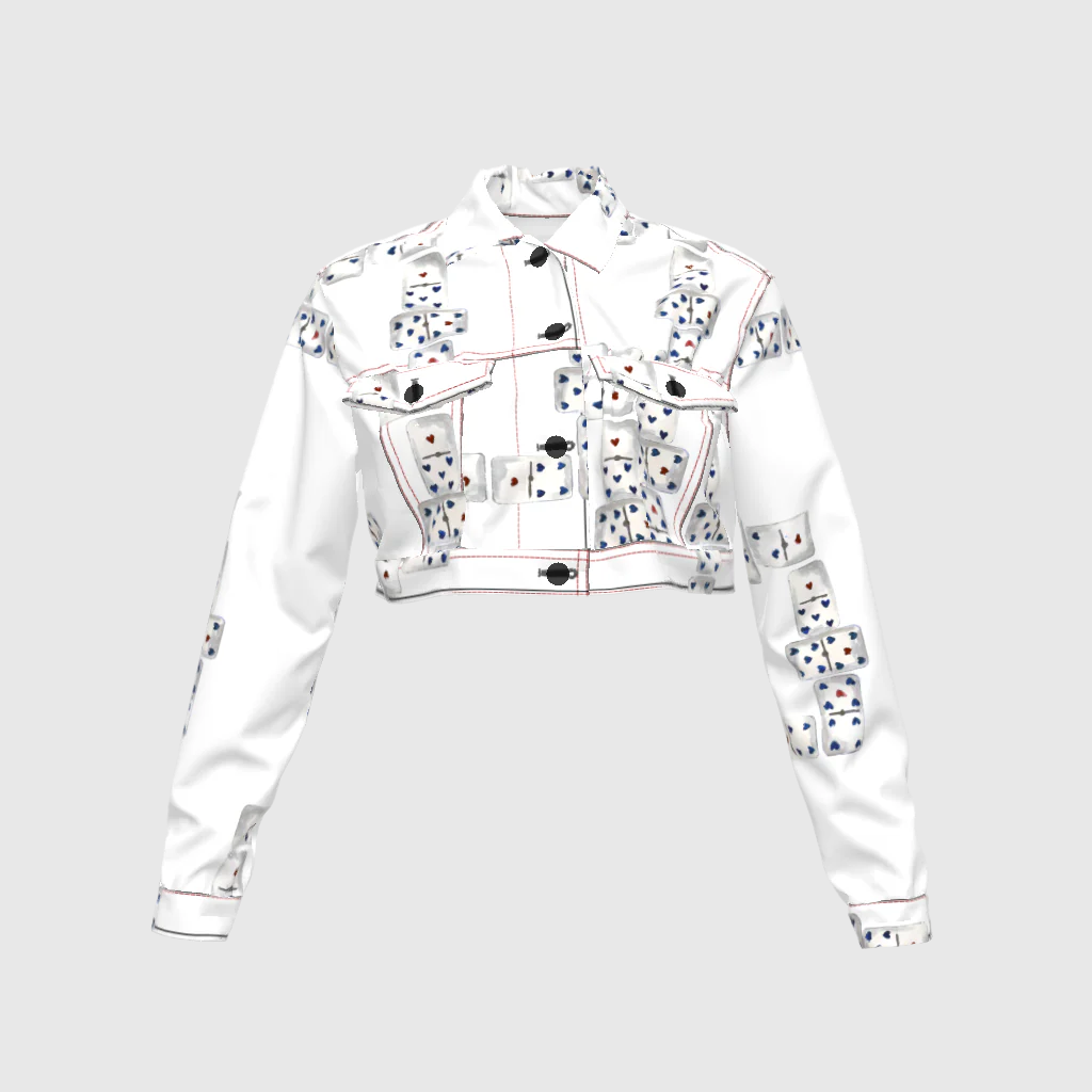 Domino Game Crop Jacket