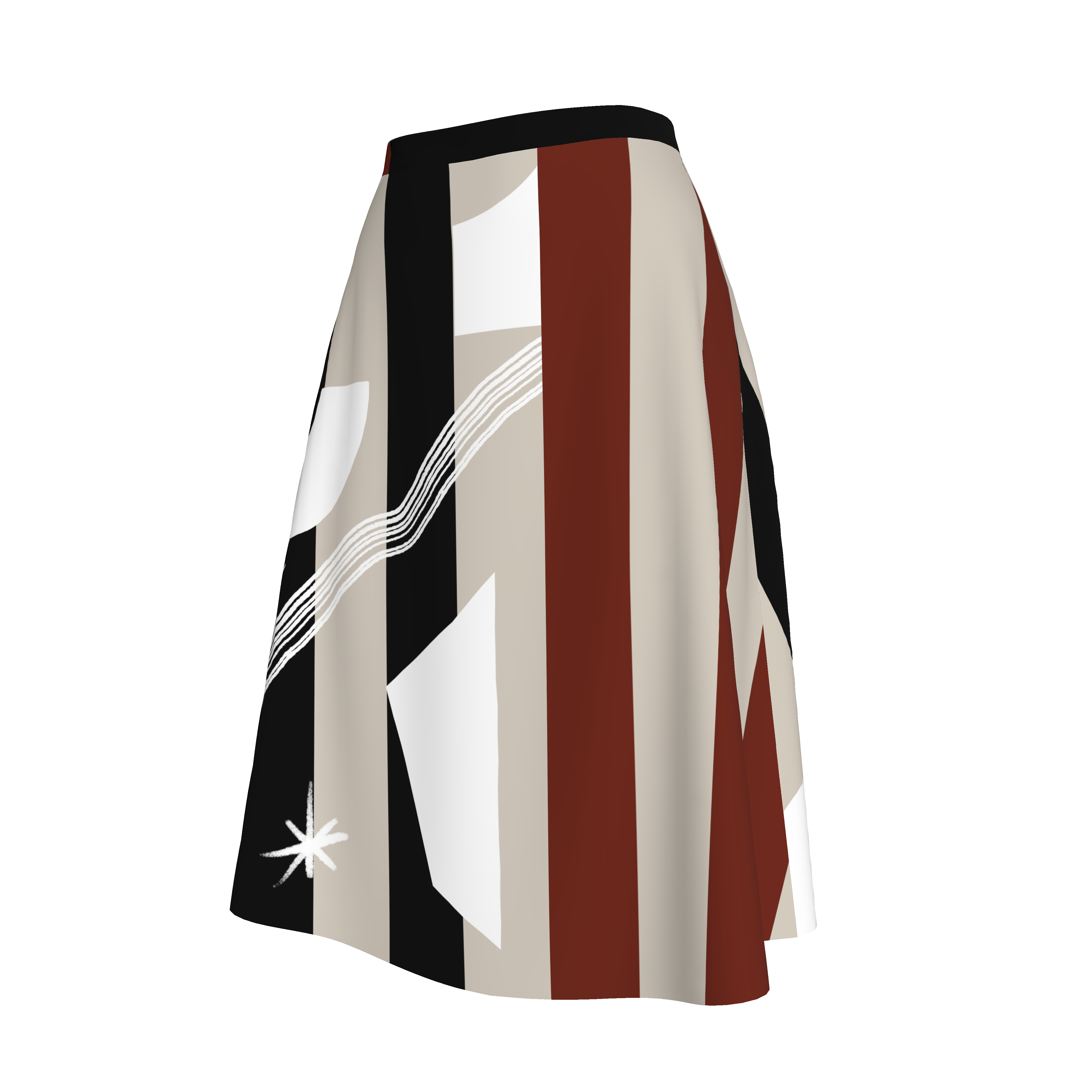 Circle Skirt - Funky Lines