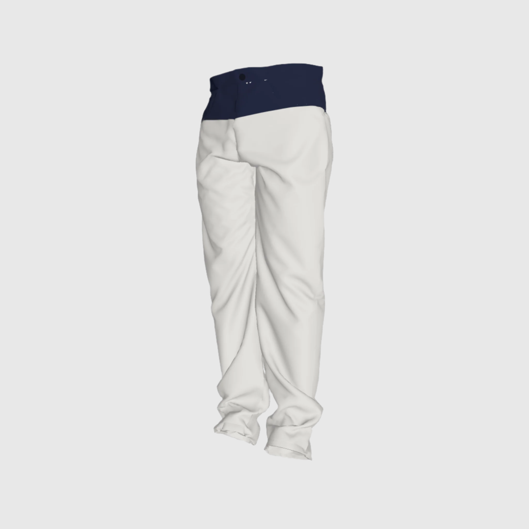 Off White and Midnight Relaxed Trousers