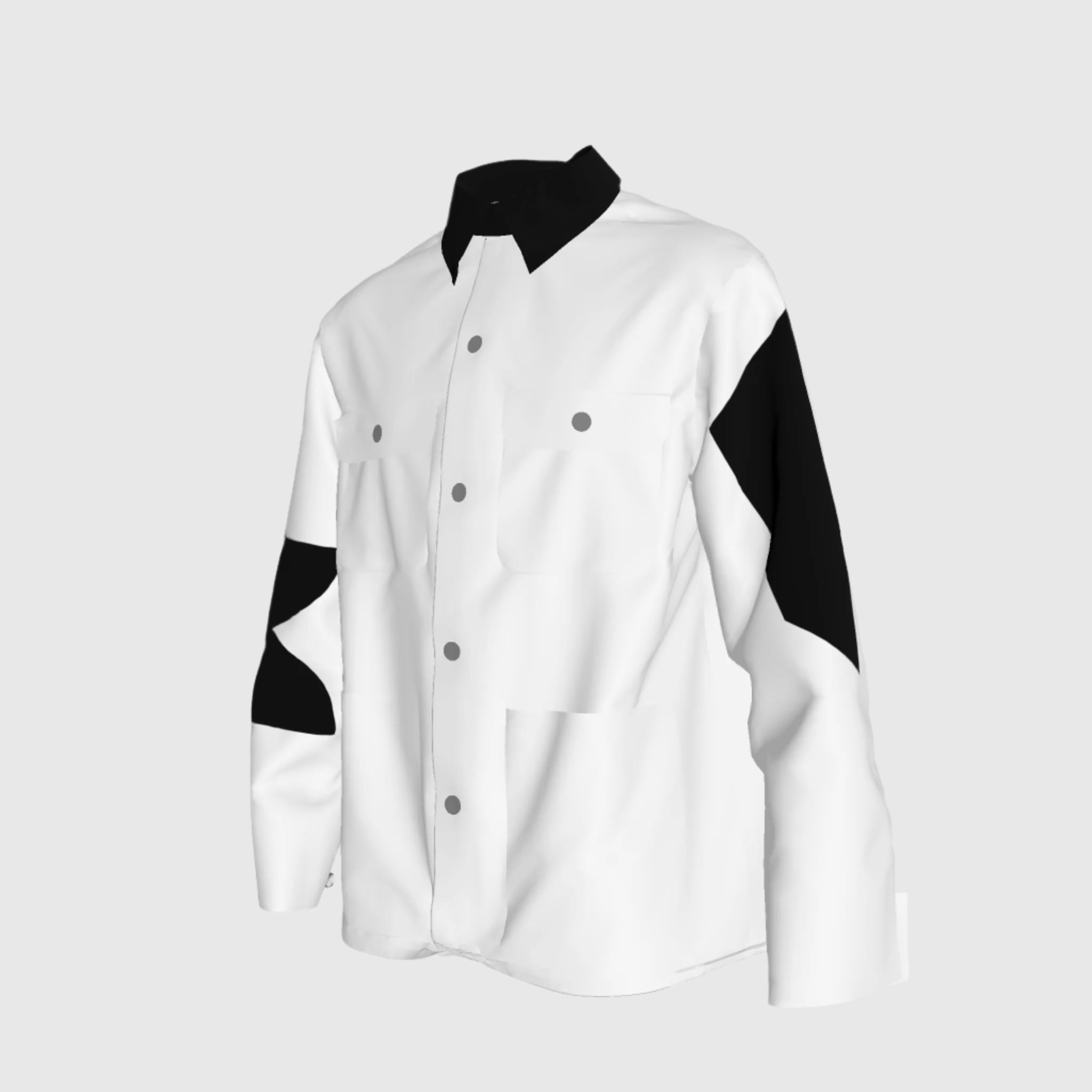 Off-White and Black Chore Coat