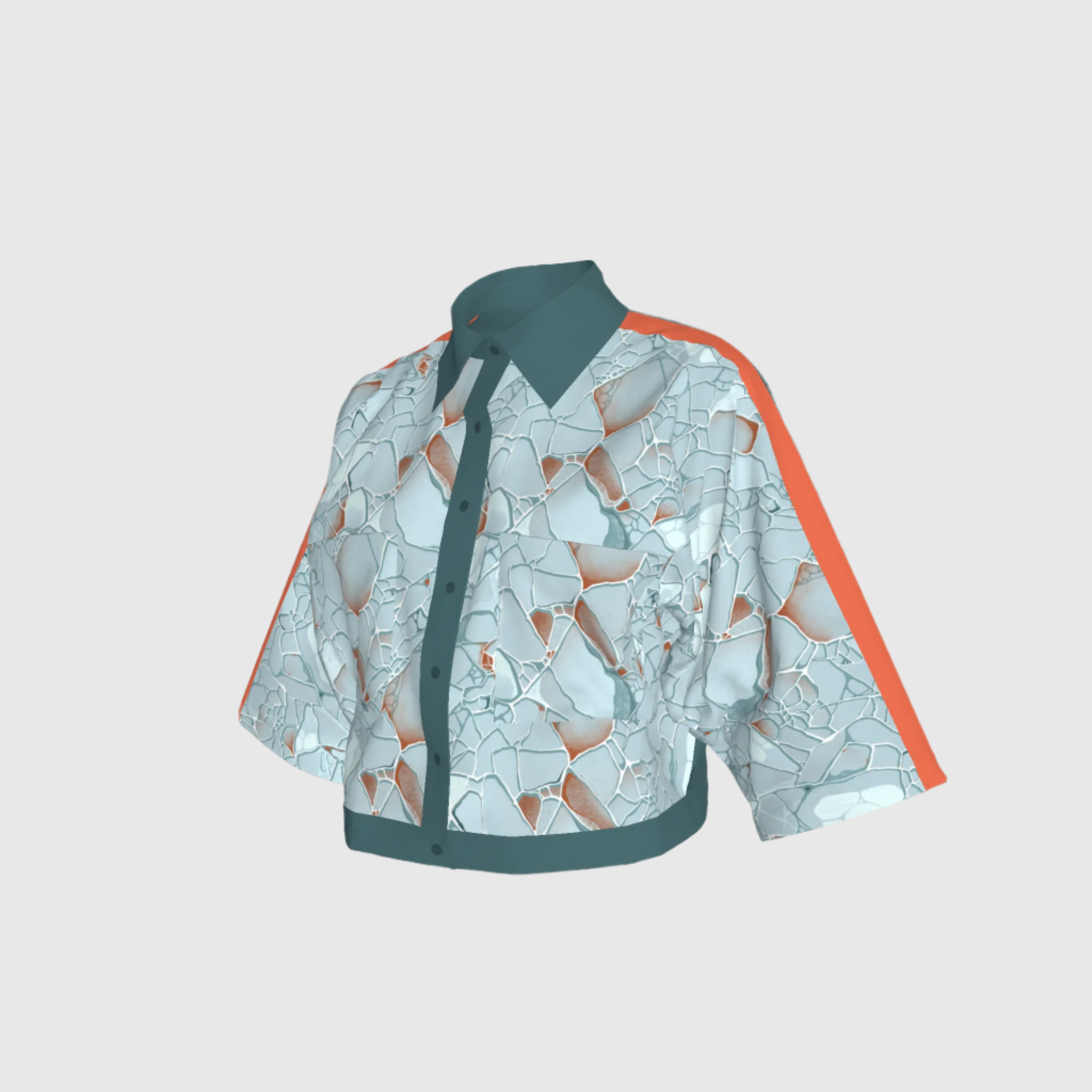 Crop Top Kimono - Larimar jacket nuevo in Cupro Twill