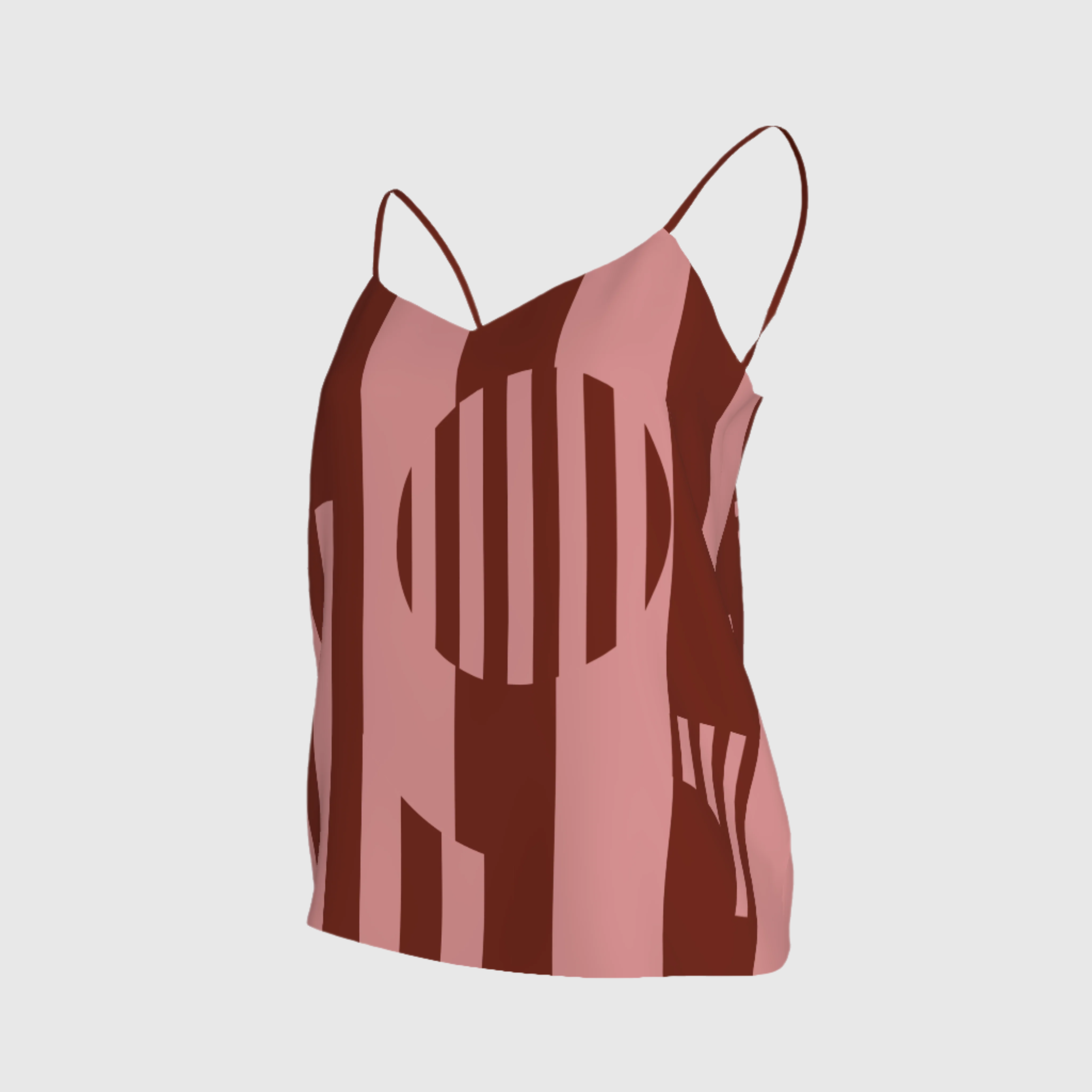 Crimson/Pink Top in Pure Linen