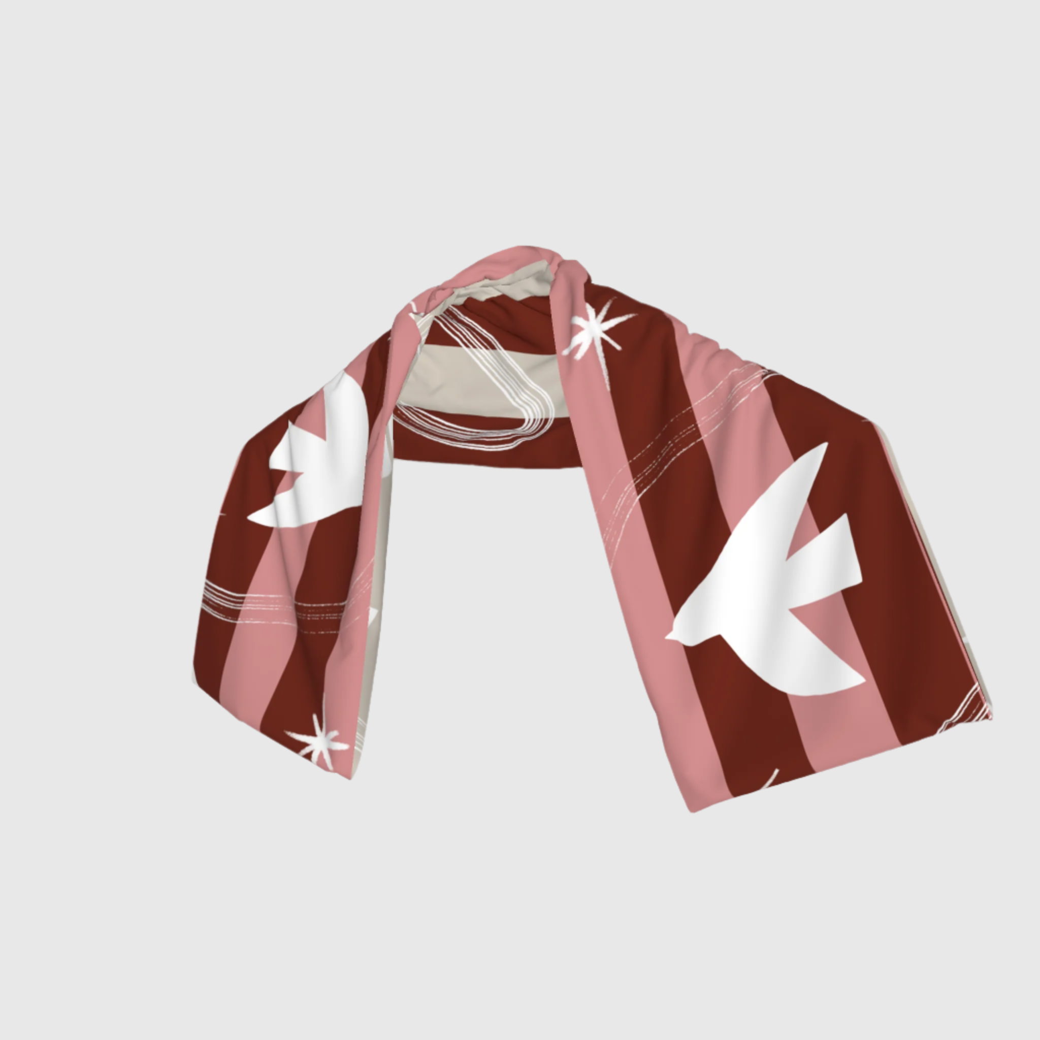 Stripes Reversible Scarf in Pure Linen
