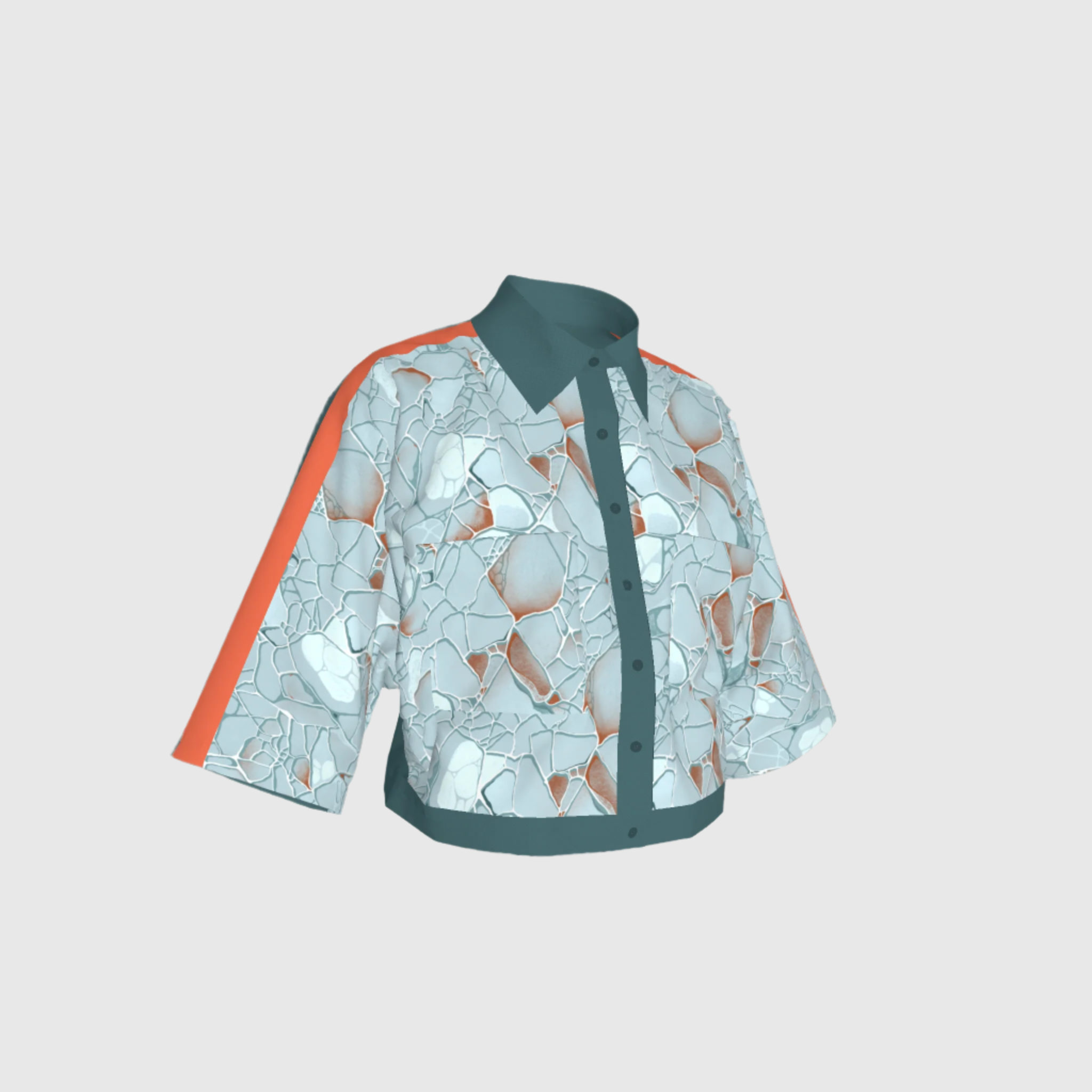 Crop Top Kimono - Larimar jacket nuevo in Cupro Twill