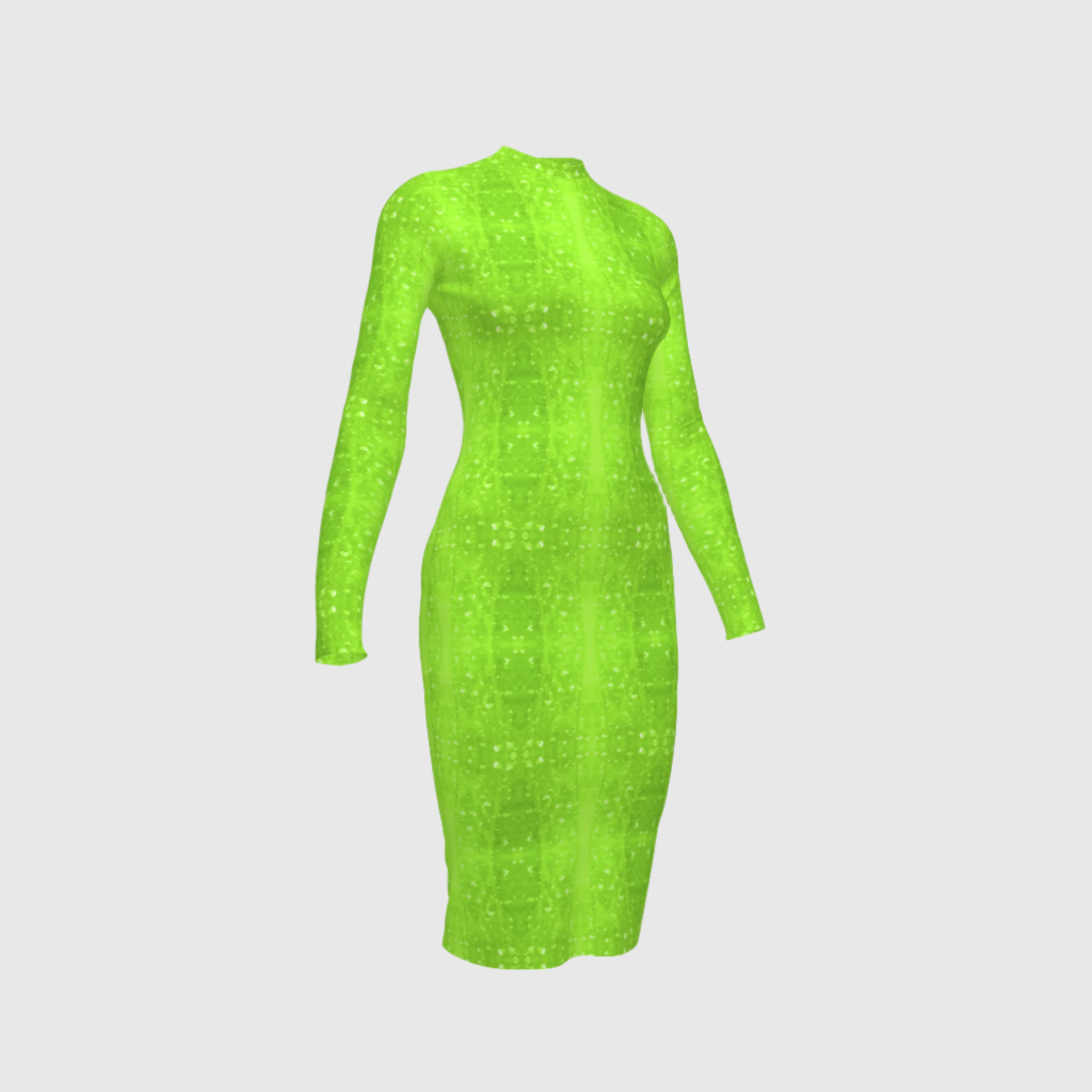 Acid Green Long Sleeve Dress