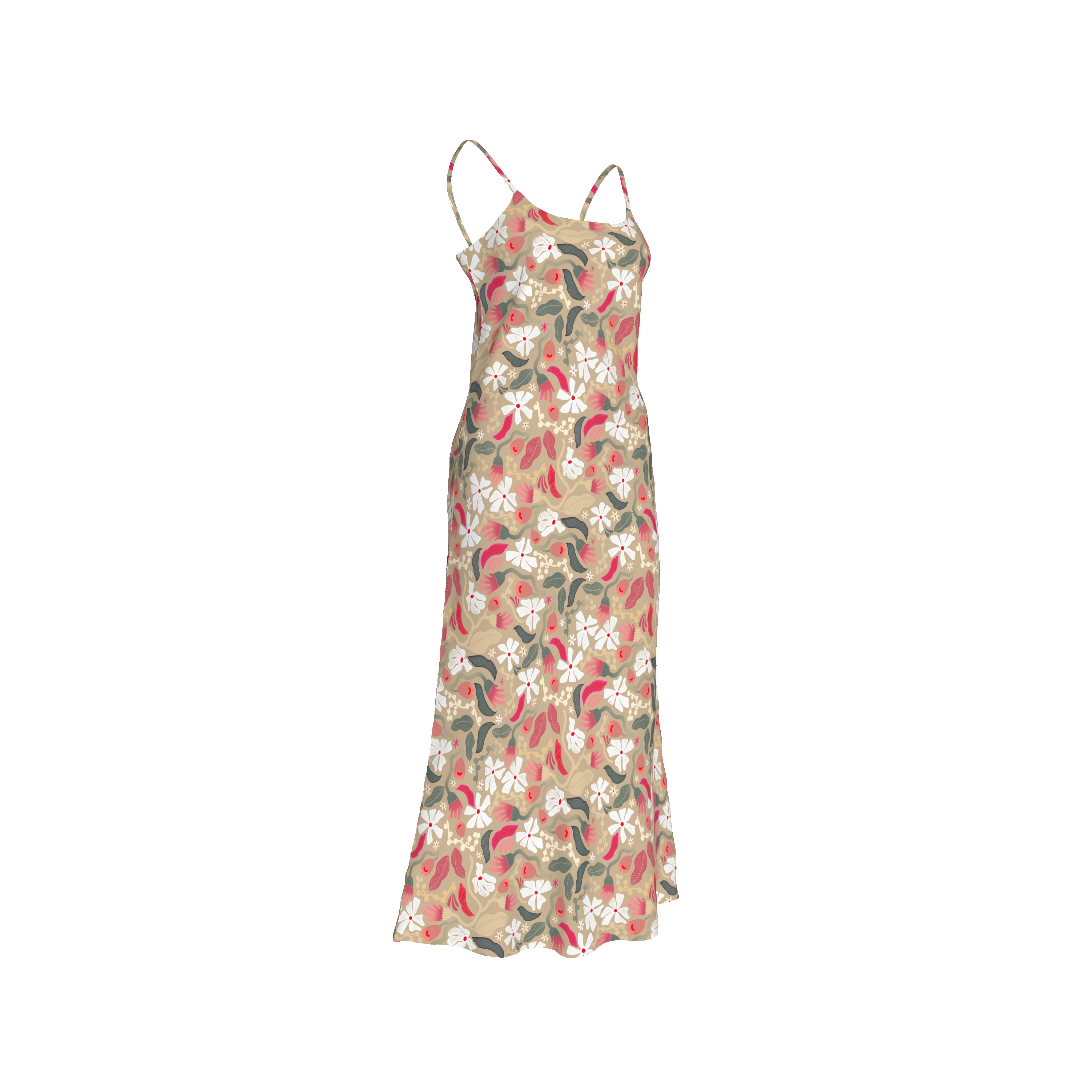 Toasted Flower Slip Dress