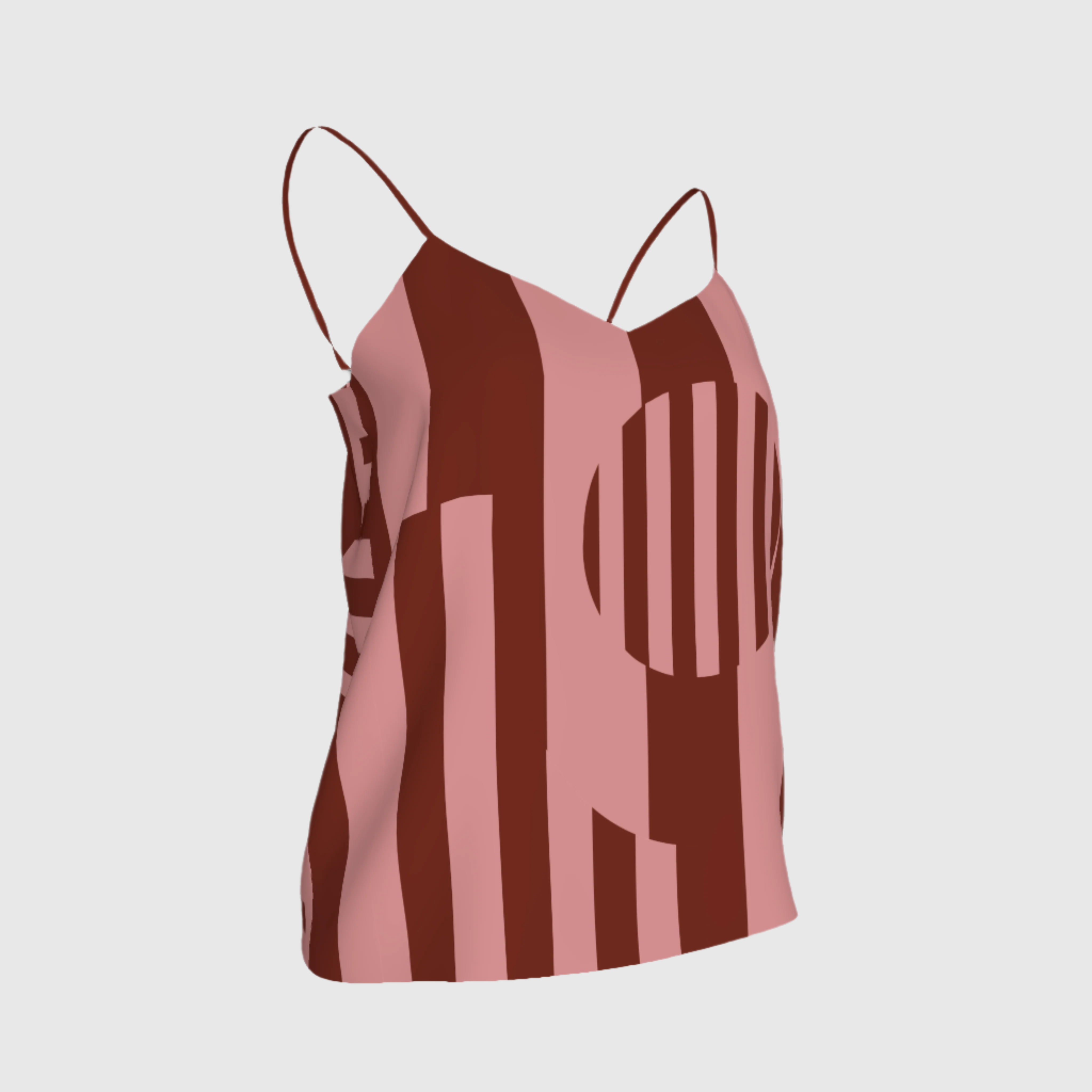 Crimson/Pink Top in Pure Linen