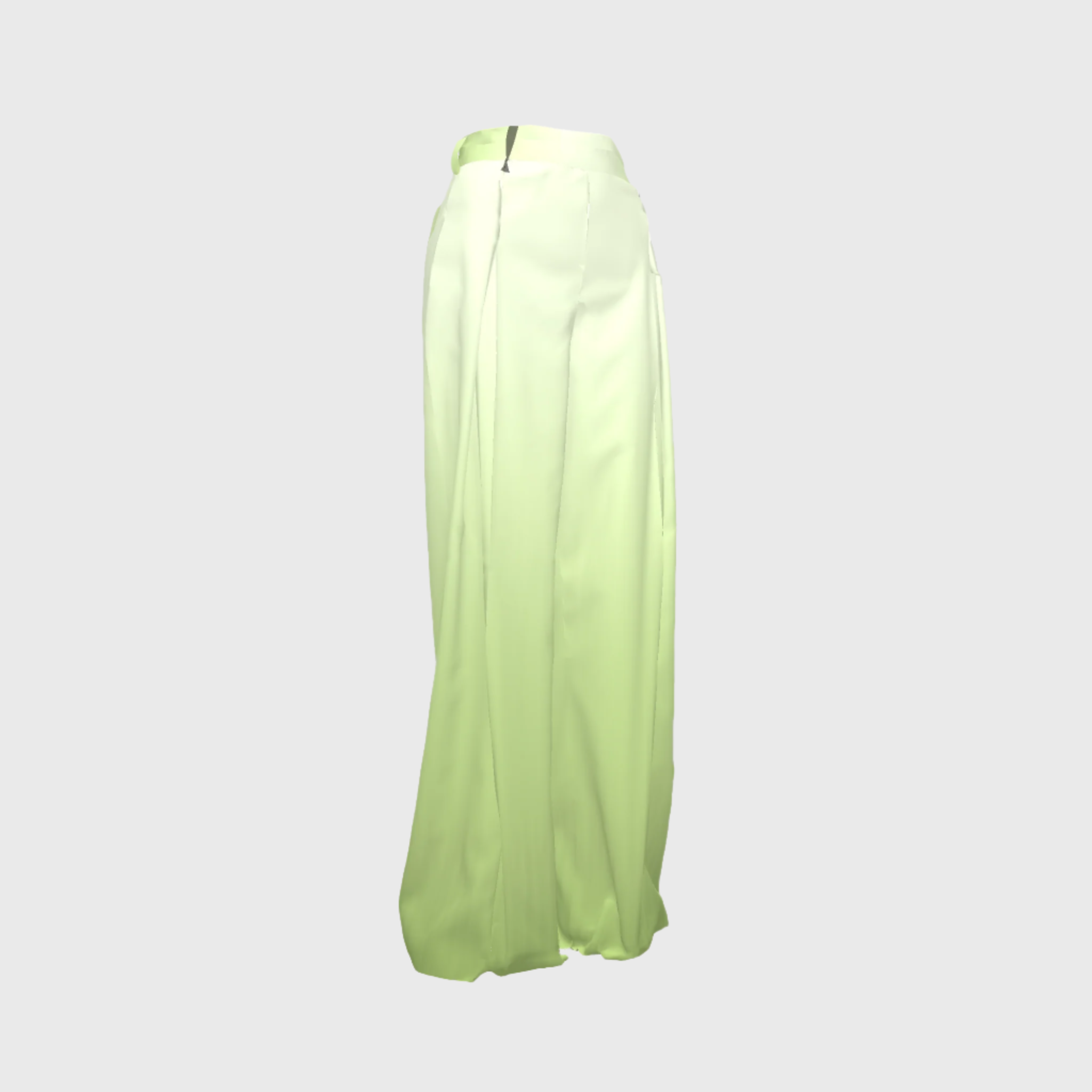 Long Degradado Verde Pleated Pant