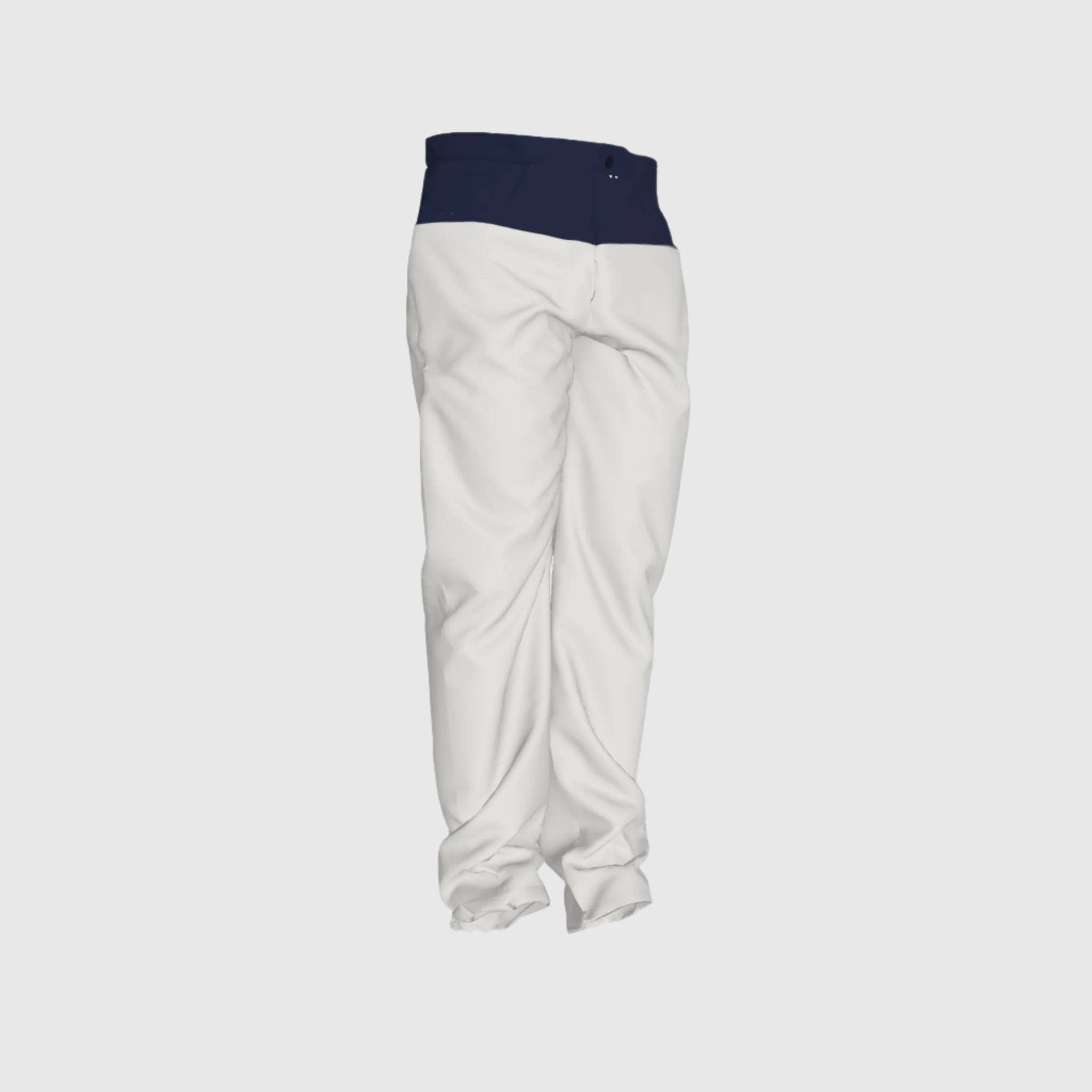 Off White and Midnight Relaxed Trousers